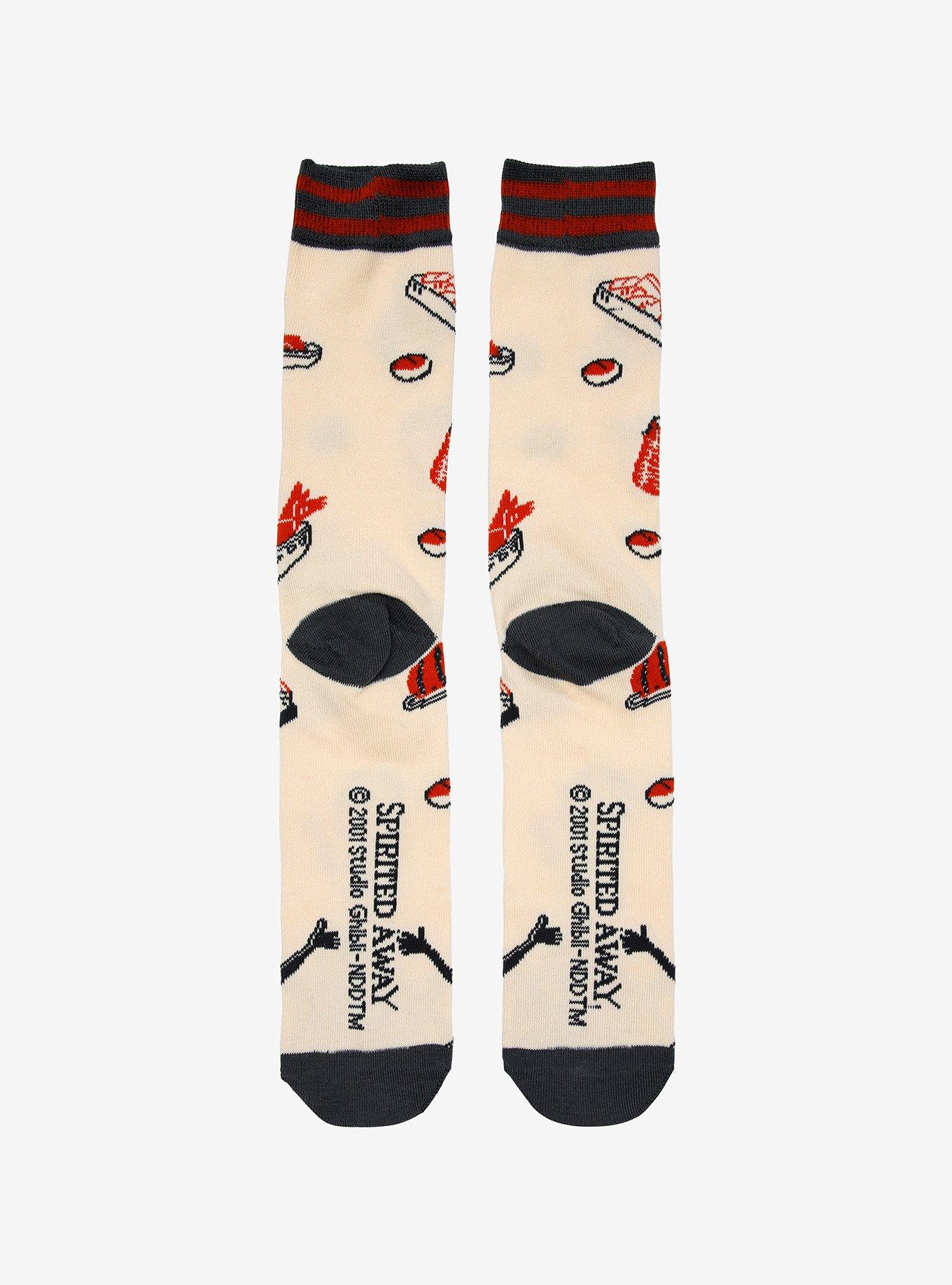 Studio Ghibli Spirited Away No-Face Foods Crew Socks, , alternate