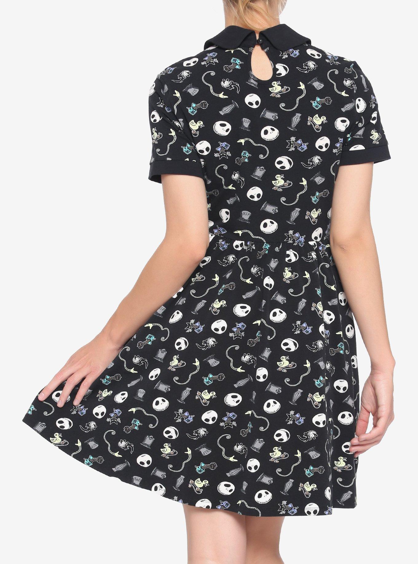 The Nightmare Before Christmas Icons Collar Dress, MULTI, alternate