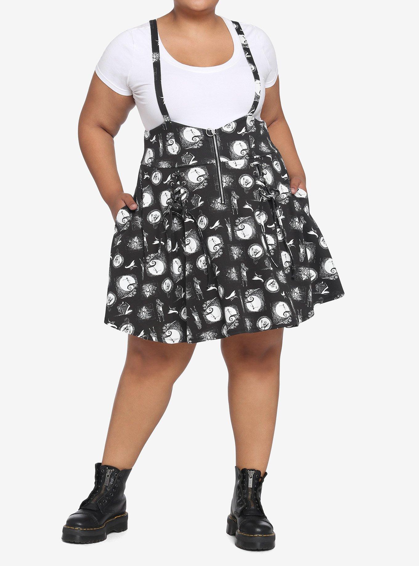 The Nightmare Before Christmas O-Ring Suspender Skirt Plus Size, MULTI, alternate