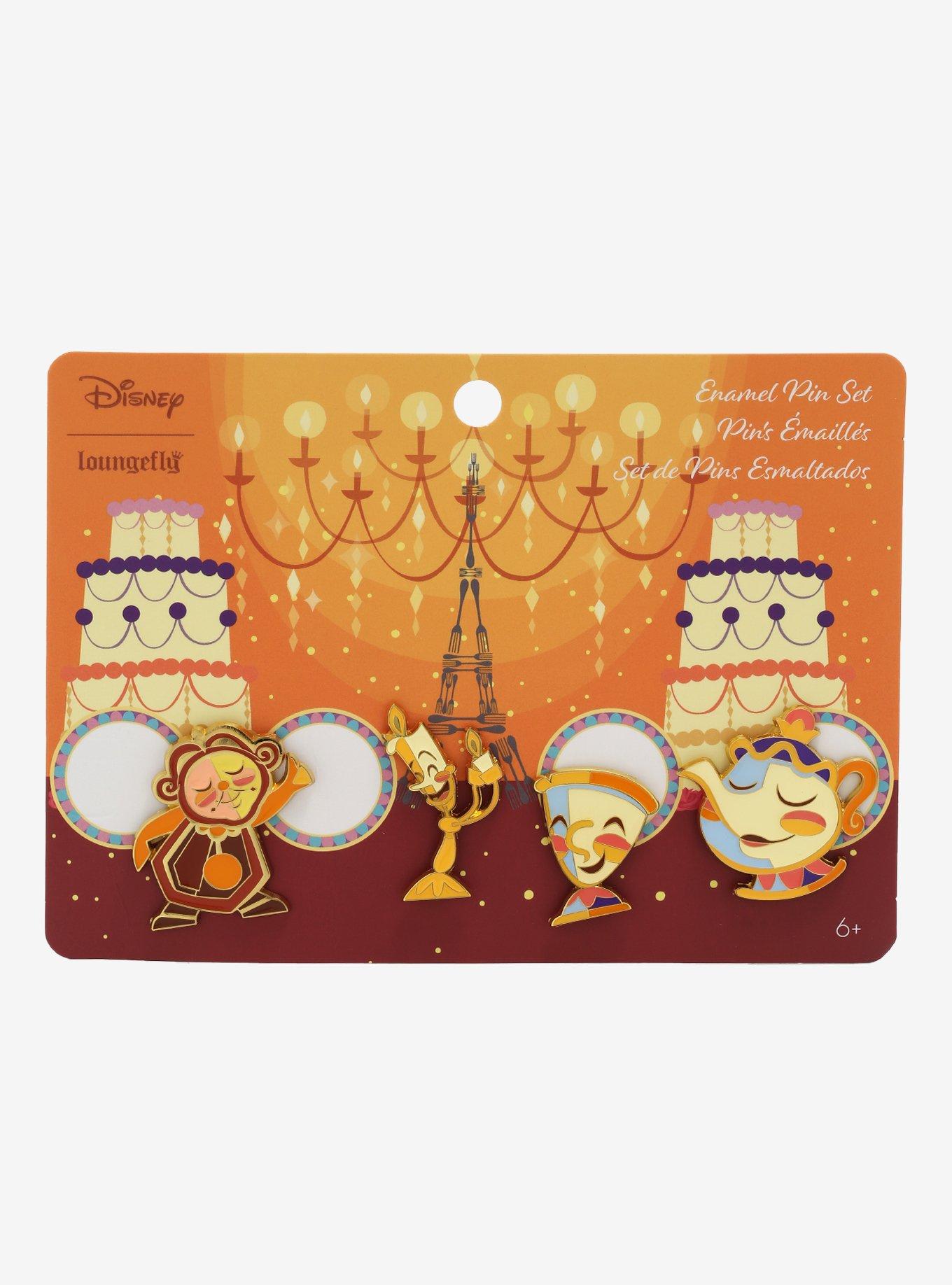 Loungefly Disney Beauty and the Beast Castle Servants Enamel Pin Set, , alternate