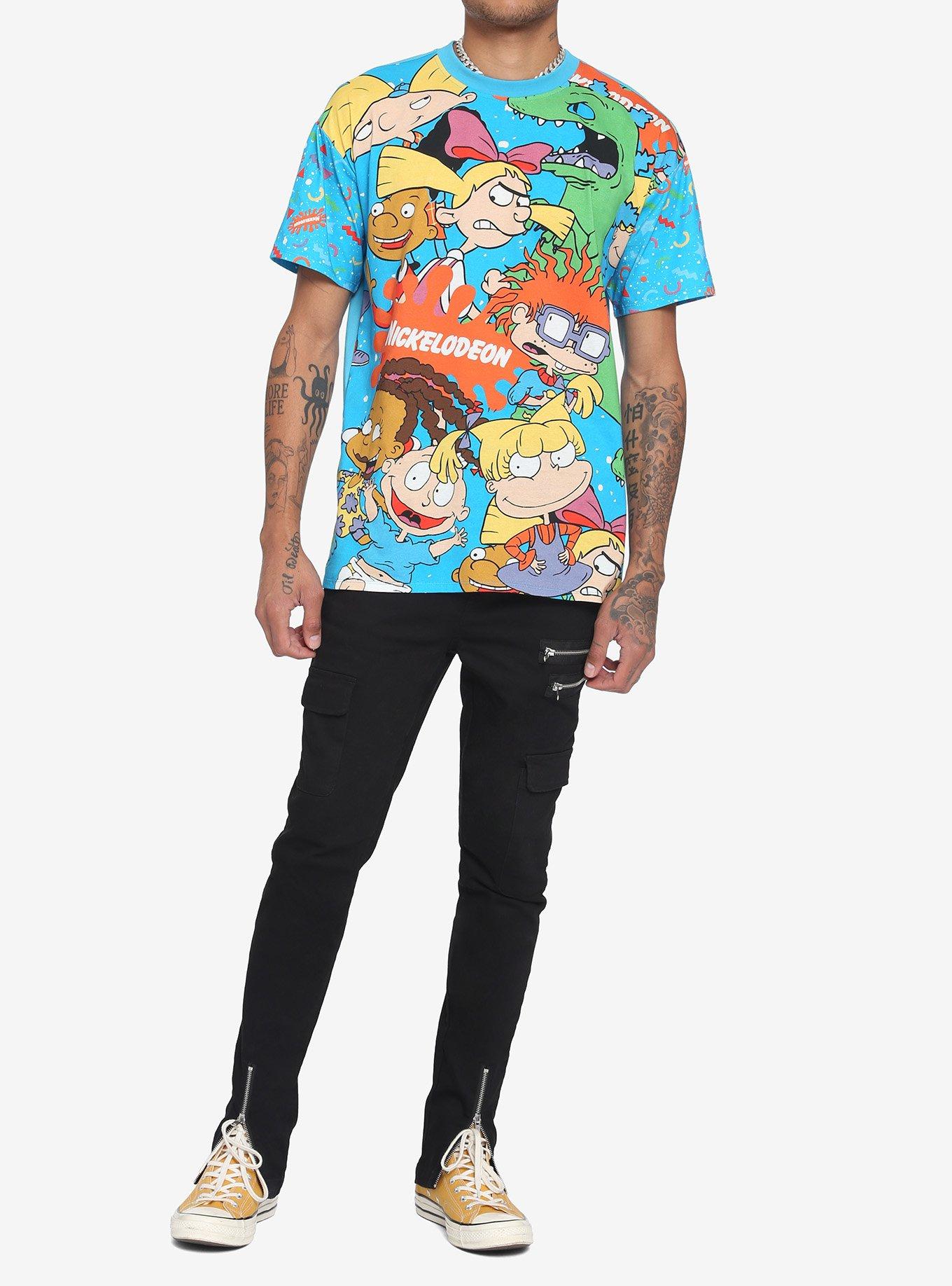 Nickelodeon Characters Confetti T-Shirt, AQUA, alternate