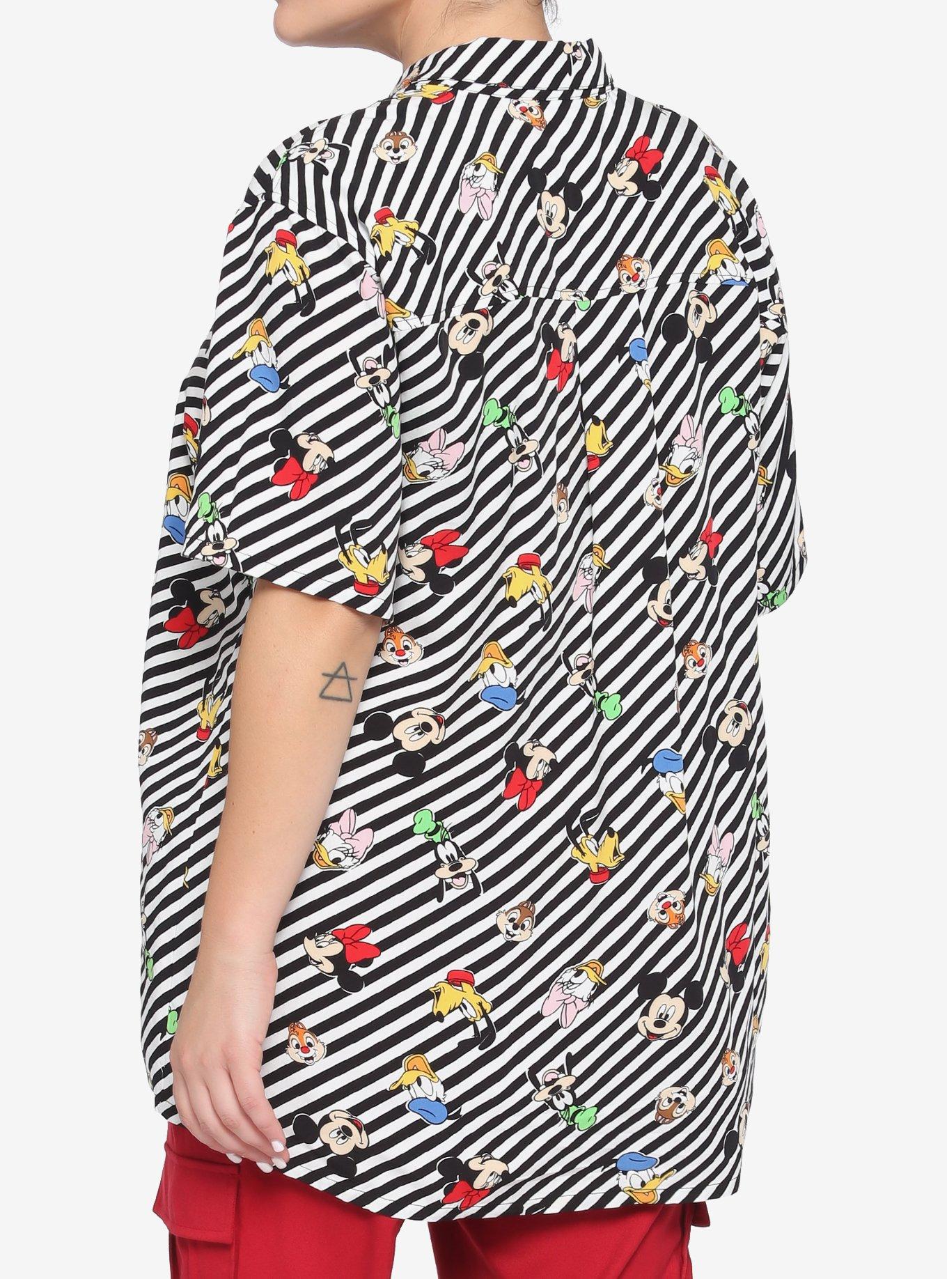 Disney Mickey & Friends Stripe Woven Button-Up Plus Size, MULTI, alternate