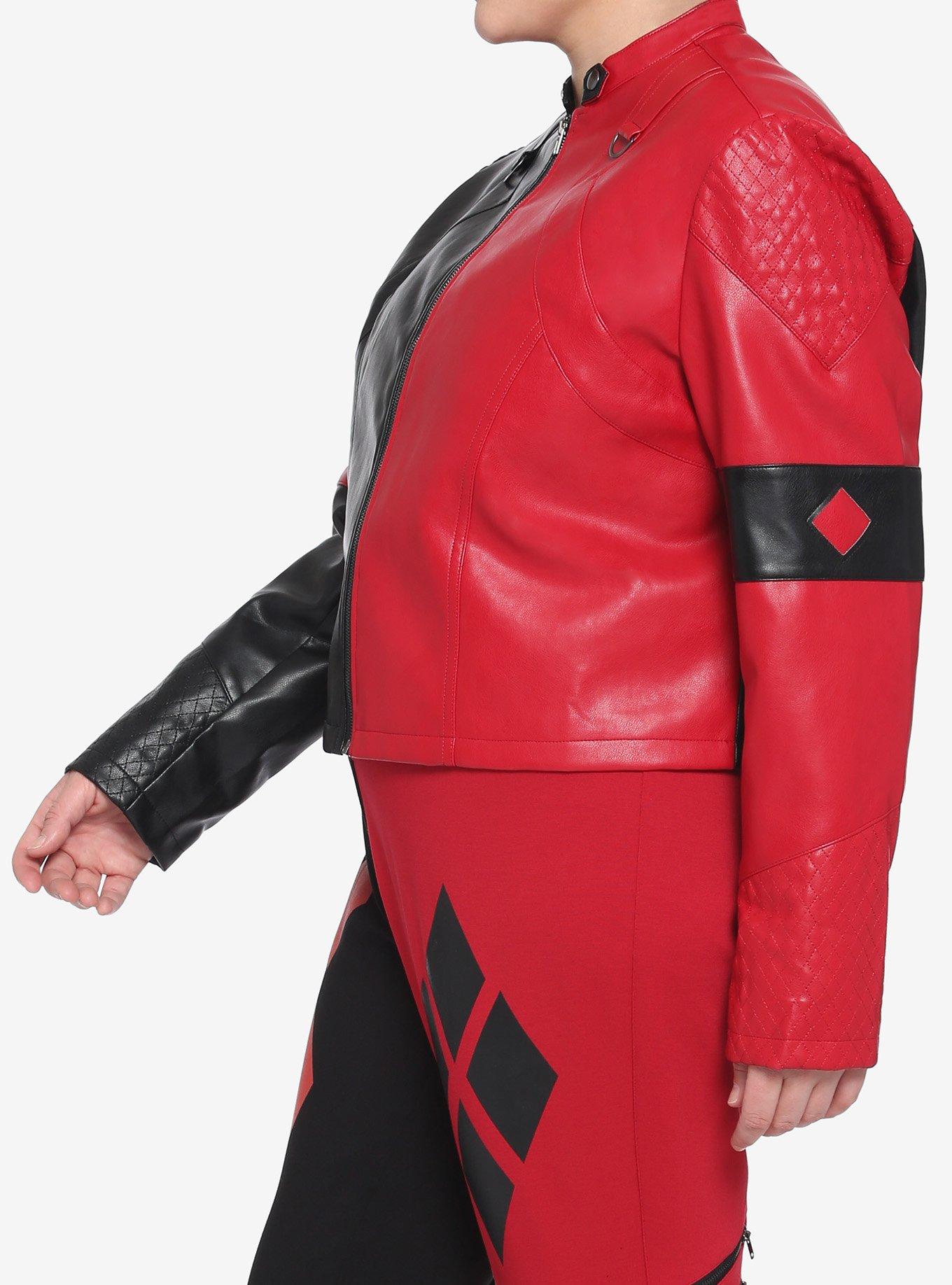 DC Comics The Suicide Squad Harley Quinn Live Fast Die Clown Jacket Plus Size, MULTI, alternate