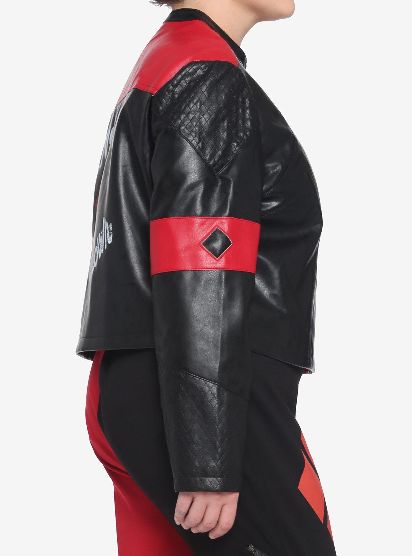 DC Comics The Suicide Squad Harley Quinn Live Fast Die Clown Jacket Plus Size, MULTI, alternate