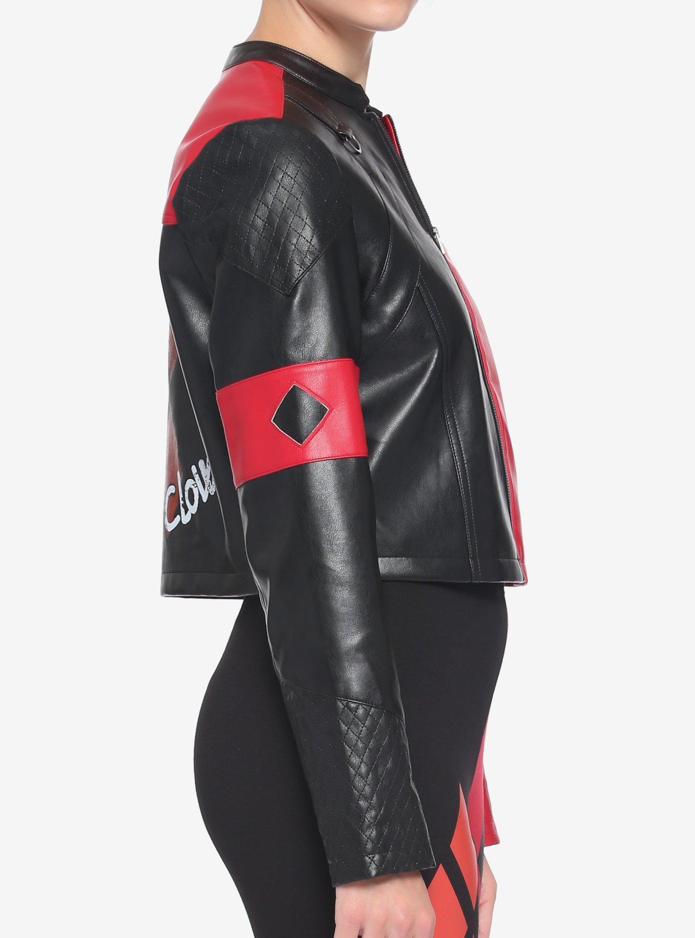 DC Comics The Suicide Squad Harley Quinn Live Fast Die Clown Jacket, MULTI, alternate