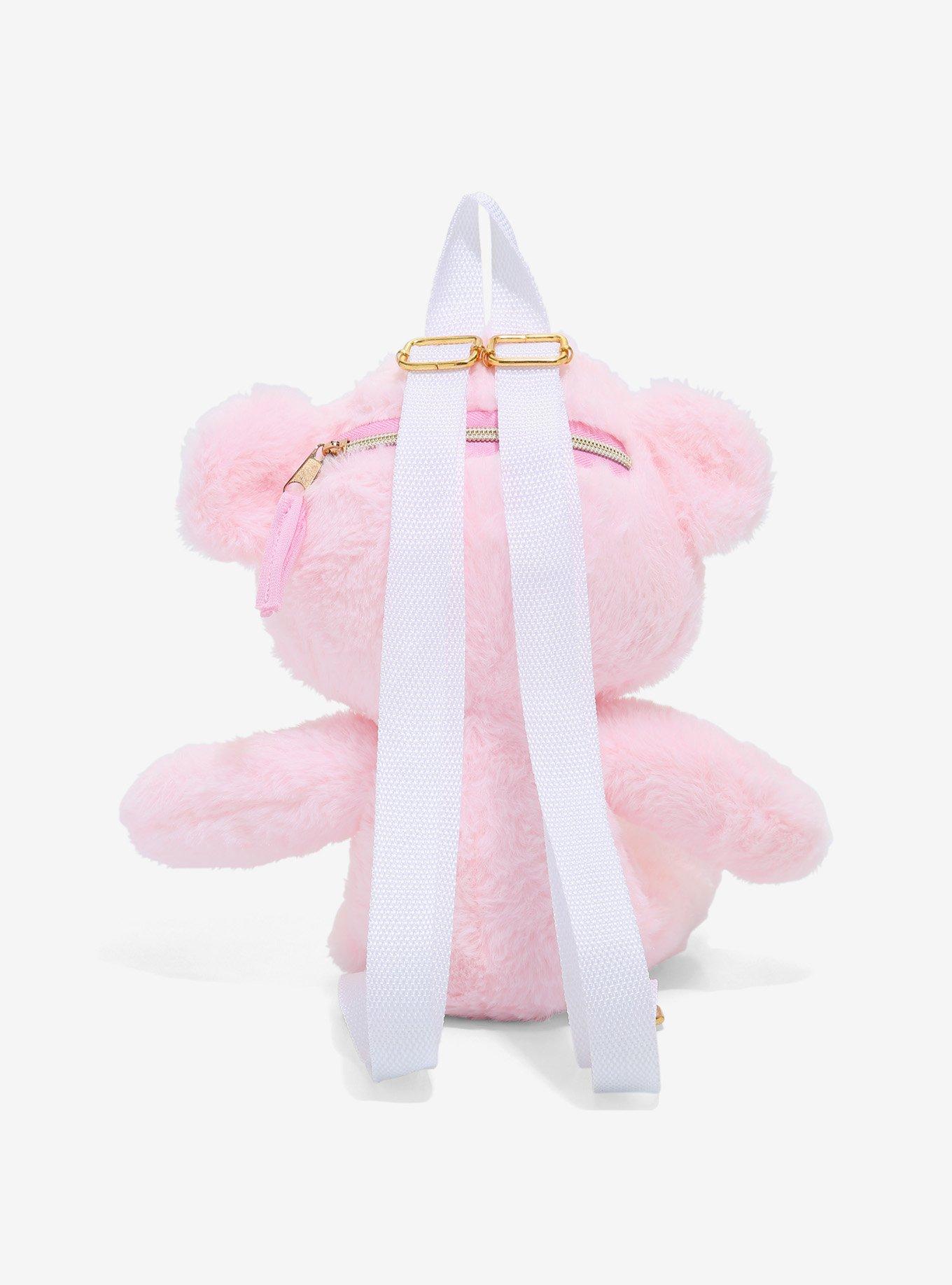 Pink Teddy Bear Plush Backpack, , alternate