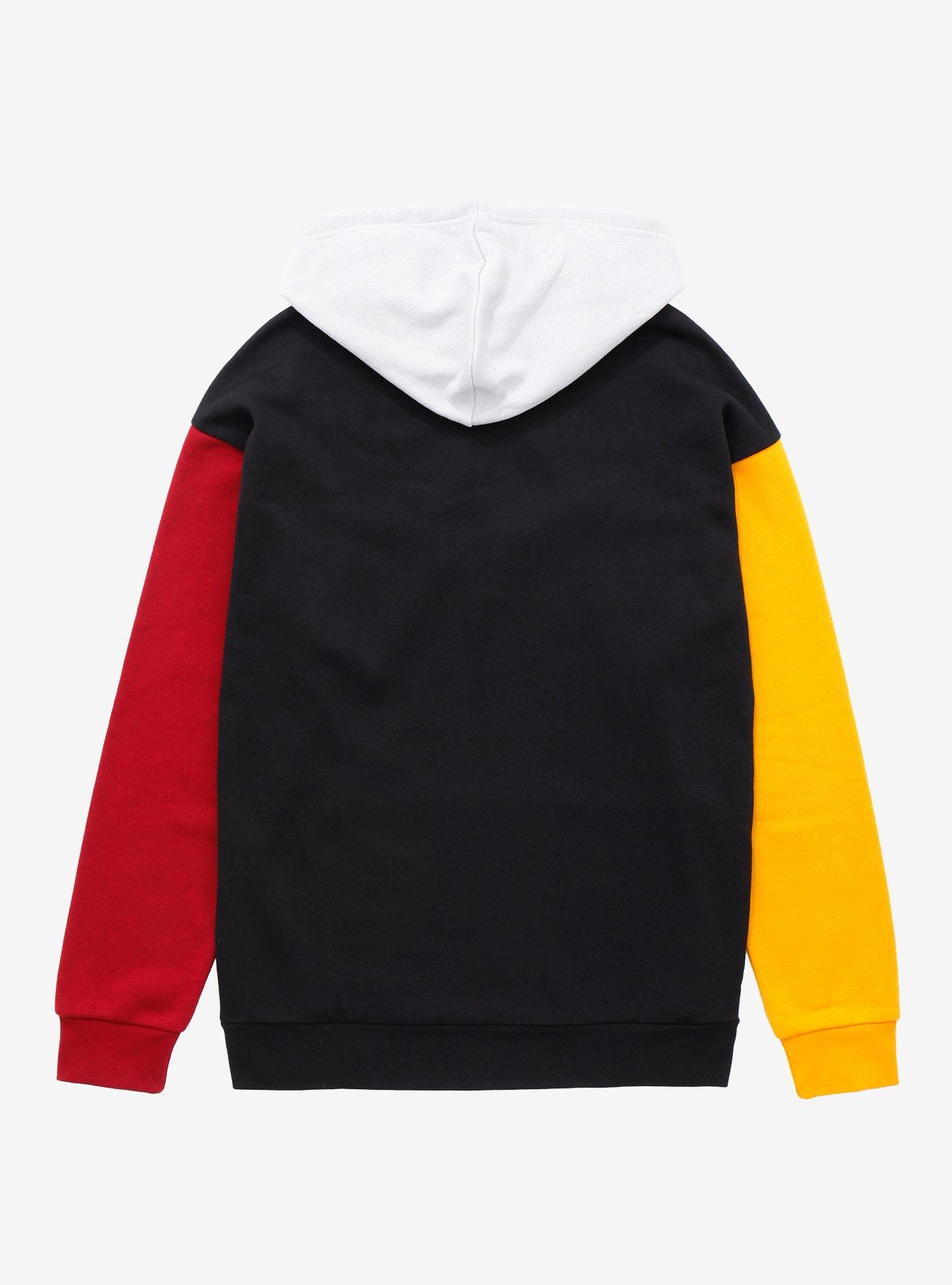Harry Potter Gryffindor Color Block Collegiate Hoodie - BoxLunch Exclusive, BLACK, alternate