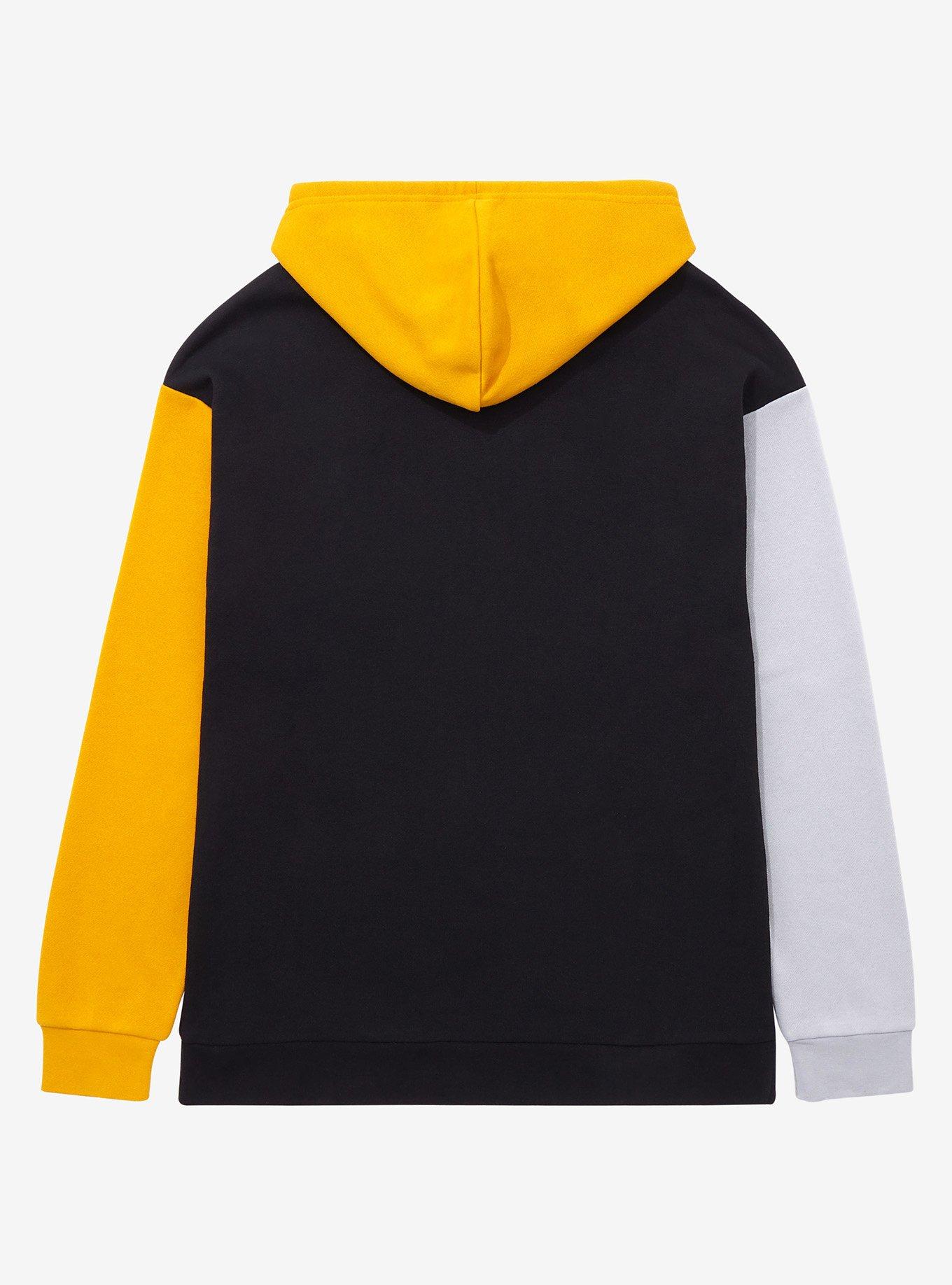 Harry Potter Hufflepuff Color Block Collegiate Hoodie - BoxLunch Exclusive, BLACK, alternate