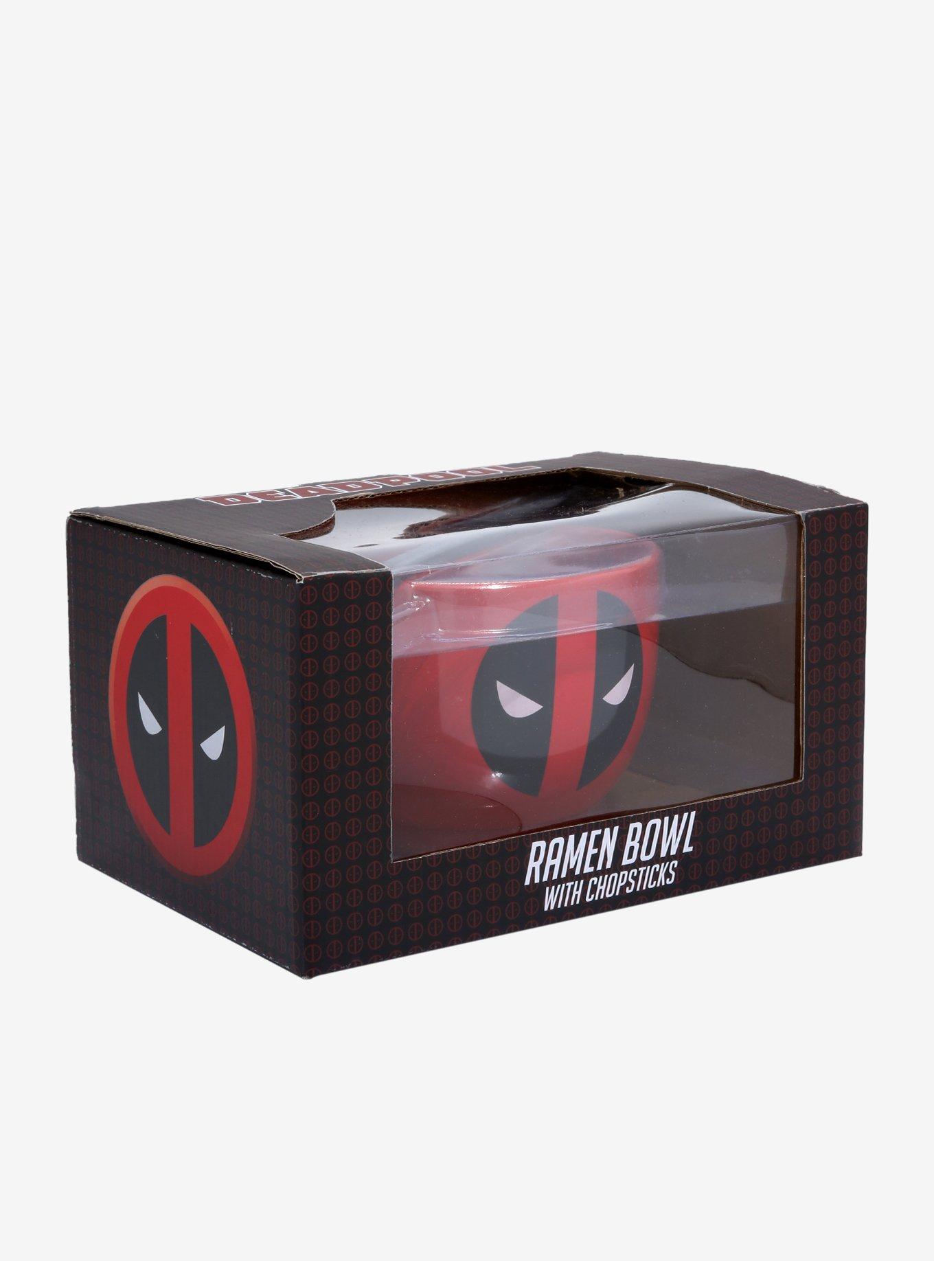 Marvel Deadpool Logo Ramen Bowl with Chopsticks - BoxLunch Exclusive, , alternate