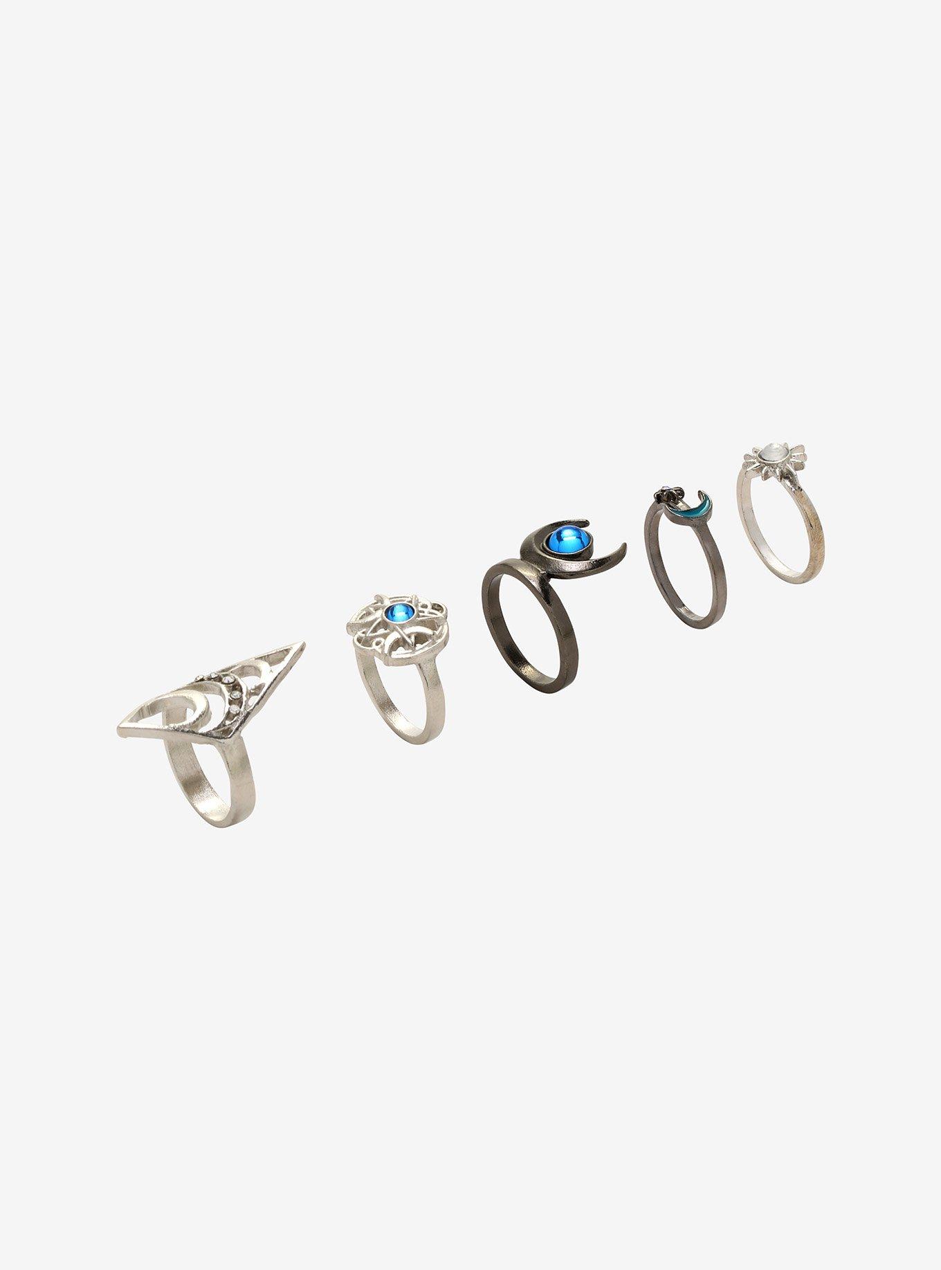 Celestial Blue Gem Ring Set, , alternate