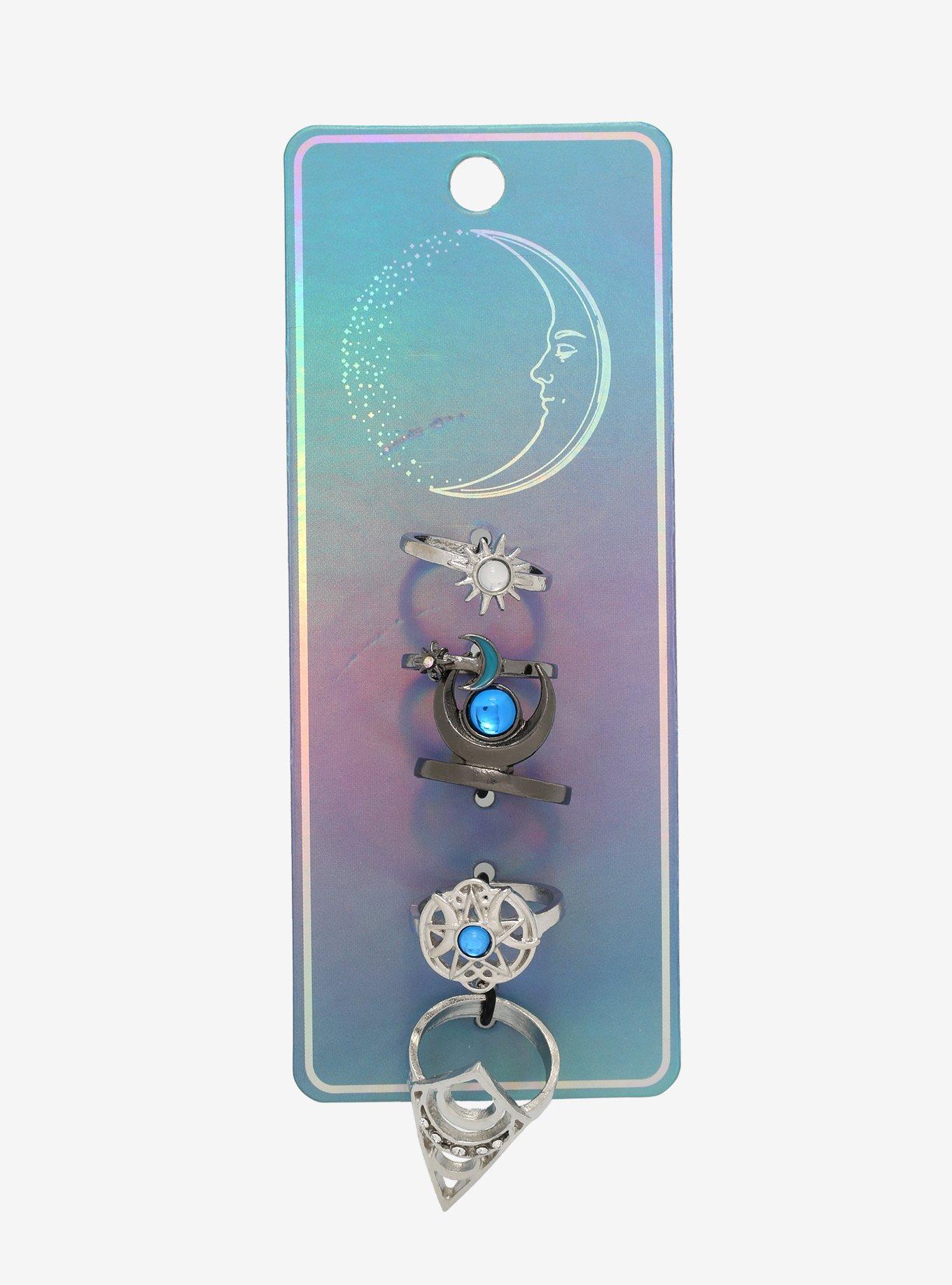 Celestial Blue Gem Ring Set, , alternate