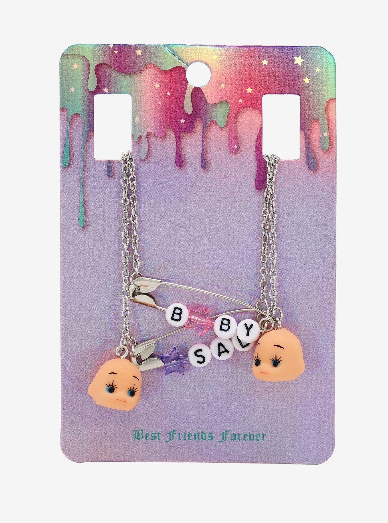 Sad Baby Safety Pin Best Friend Necklace Set, , alternate