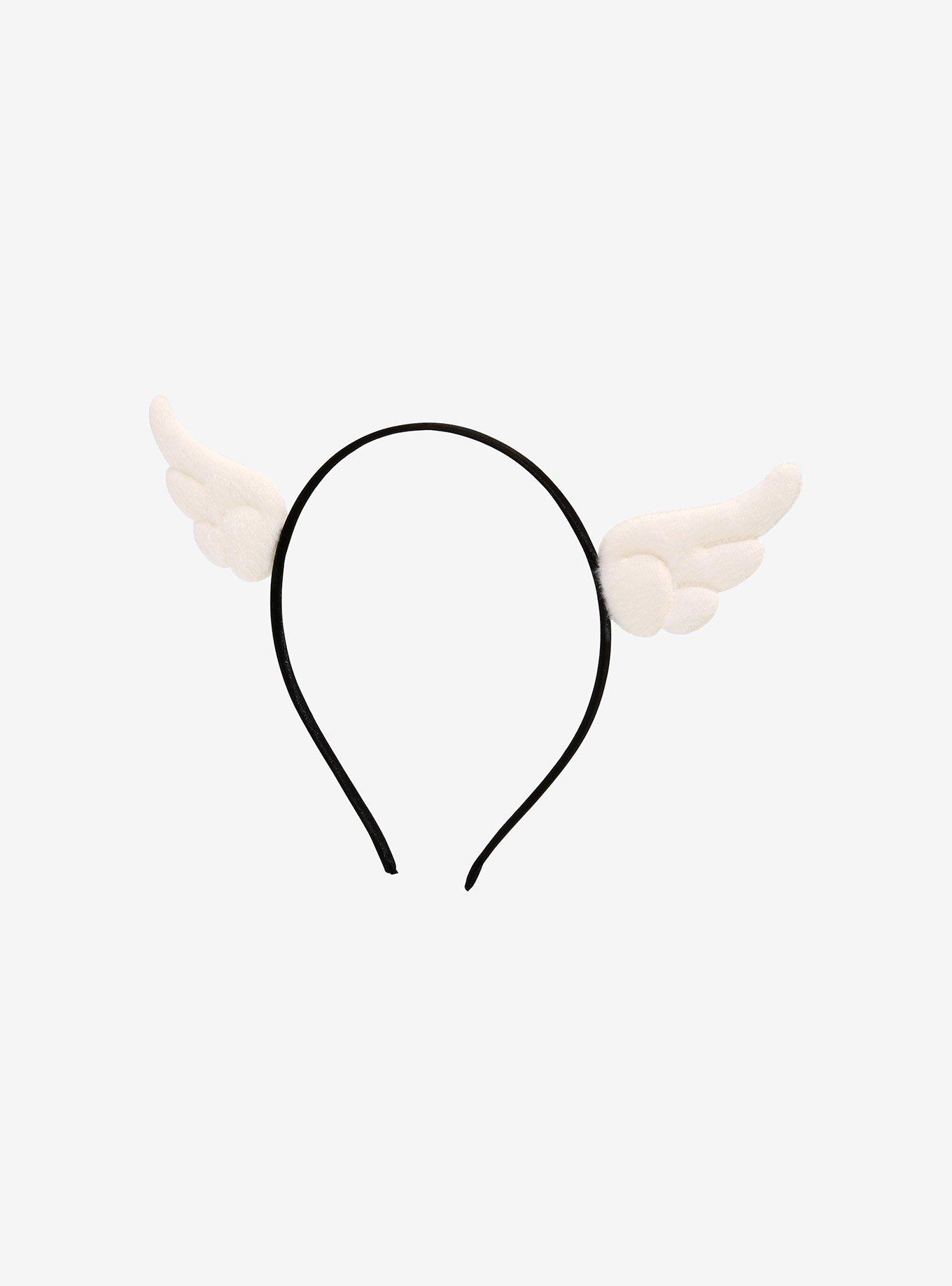 Fuzzy Angel Wing Headband, , alternate