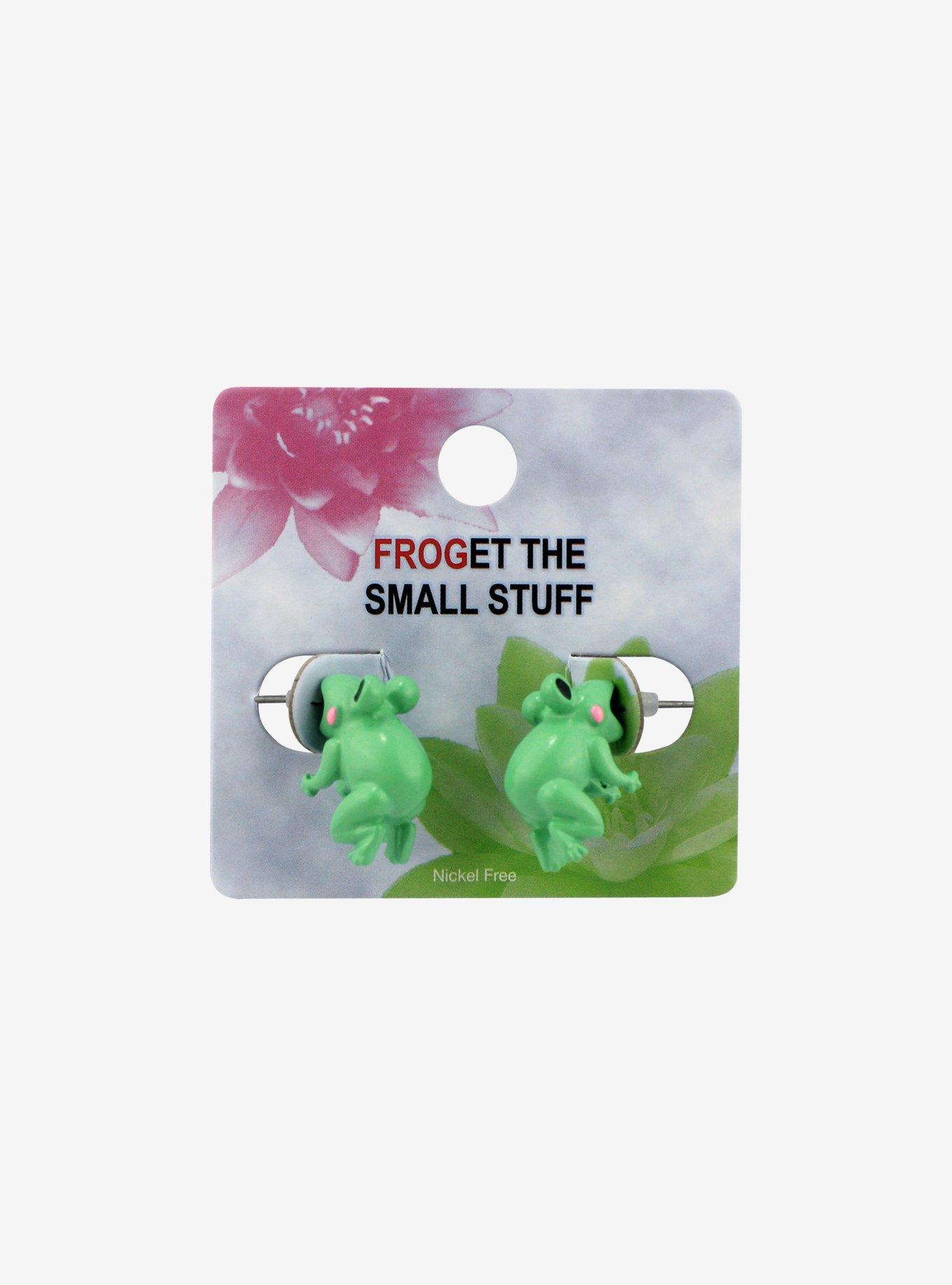 Biting Frog Earrings, , alternate
