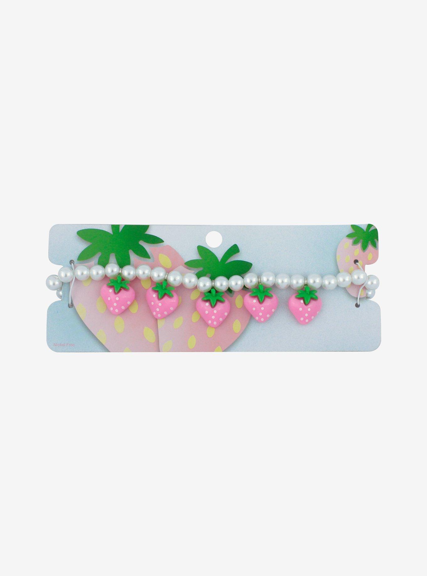 Pink Strawberry Pearl Choker, , alternate