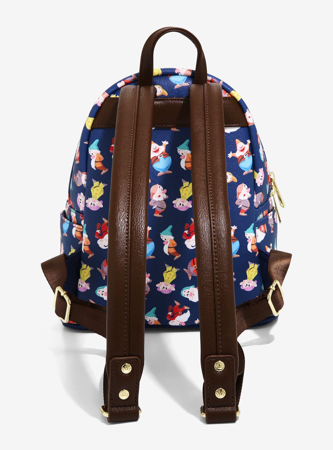 Loungefly Disney Snow White and the Seven Dwarfs Allover Print Mini Backpack - BoxLunch Exclusive, , alternate
