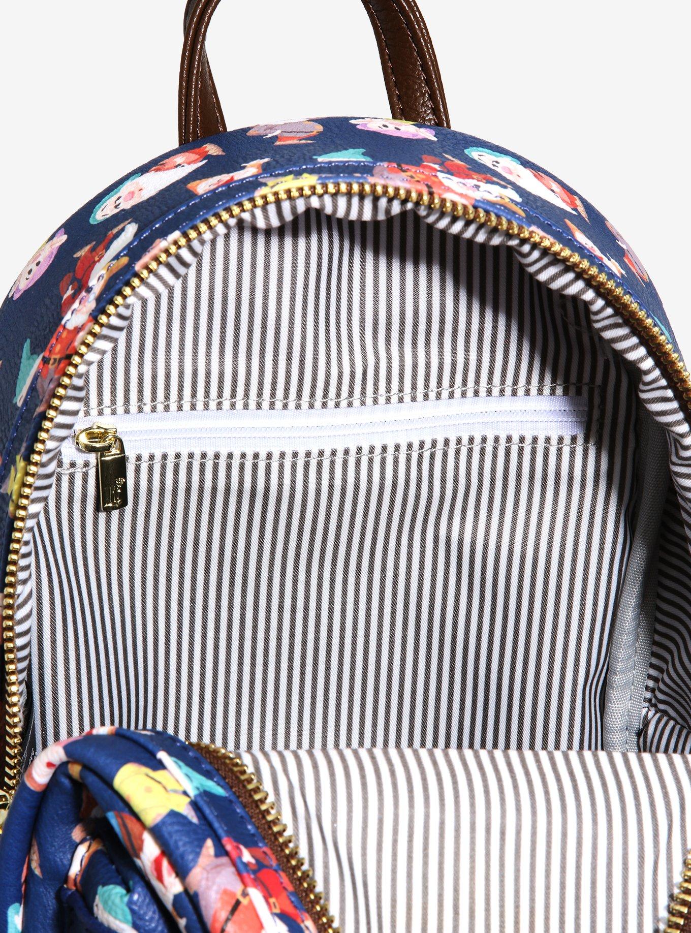 Loungefly Disney Snow White and the Seven Dwarfs Allover Print Mini Backpack - BoxLunch Exclusive, , alternate