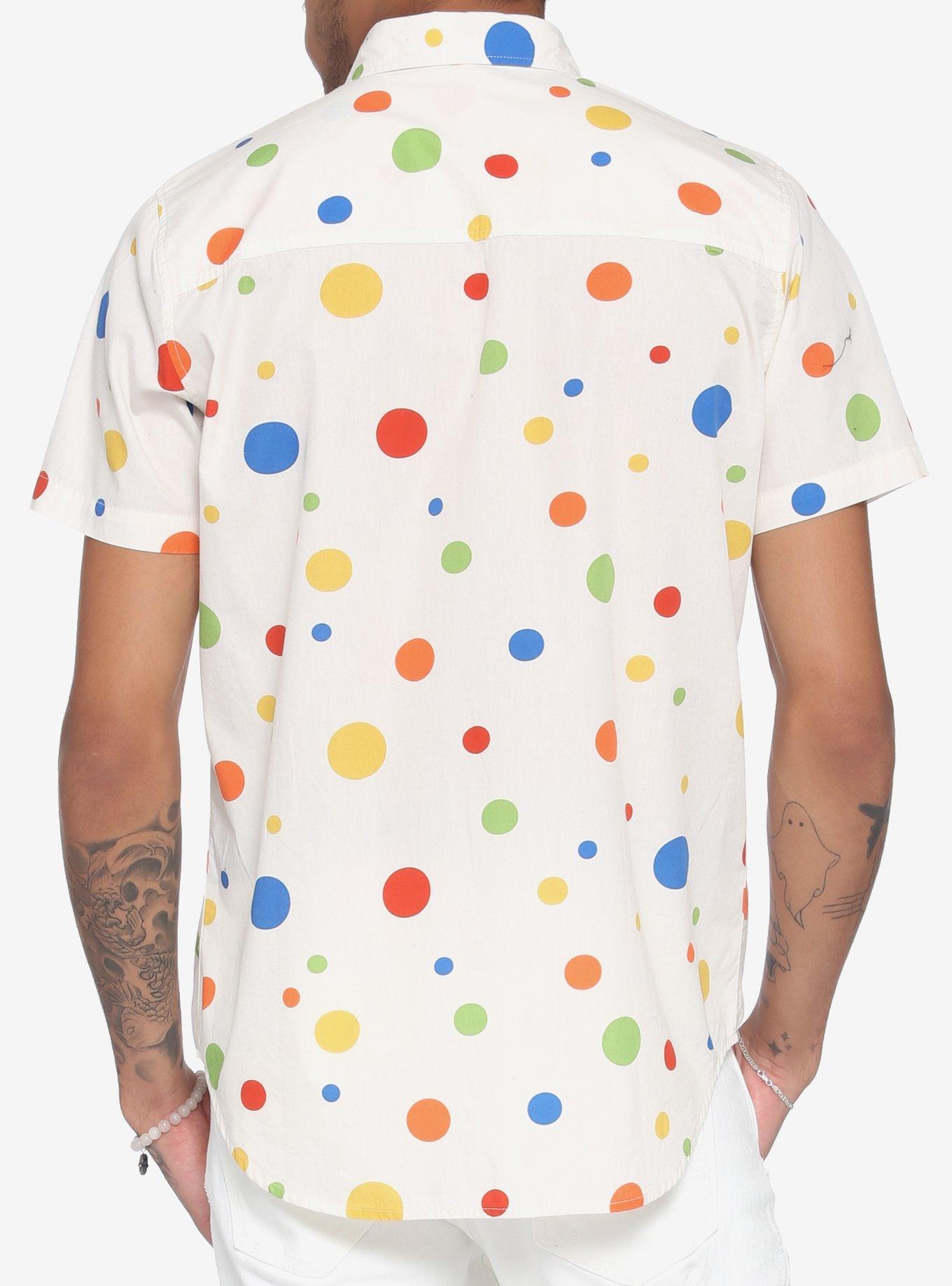 DC Comics The Suicide Squad Polka-Dot Man Woven Button-Up, MULTI, alternate