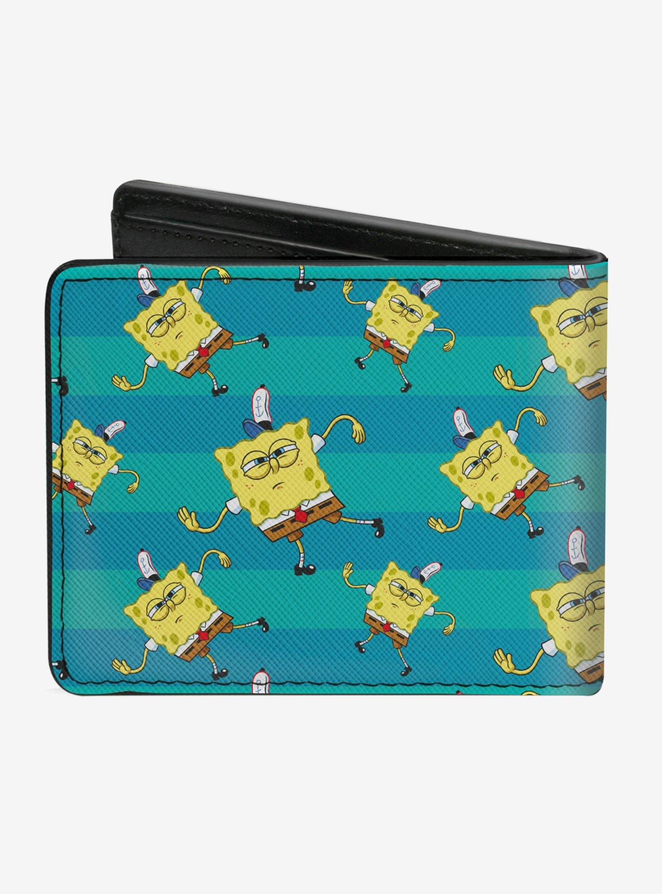 Hot Topic Spongebob Squarepants Dancing Striped Bifold Wallet | Mall of ...