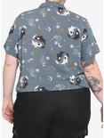 Her Universe Avatar: The Last Airbender Moon Spirit Tie-Front Woven Button-Up Plus Size Her Universe Exclusive, MULTI, alternate