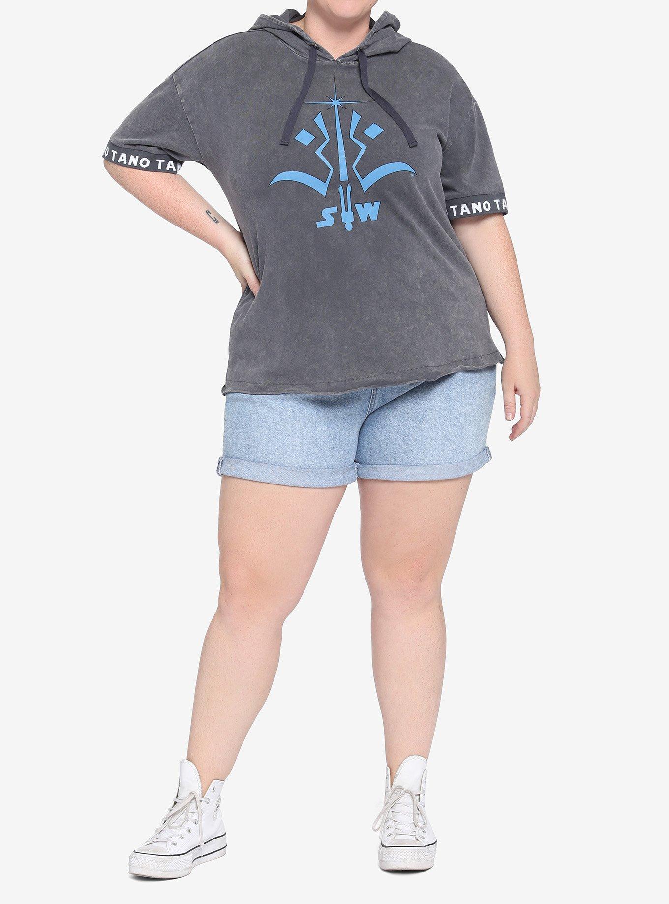 Her Universe Star Wars: The Clone Wars Ahsoka Tano Short-Sleeve Hoodie Plus Size Her Universe Exclusive, MULTI, alternate
