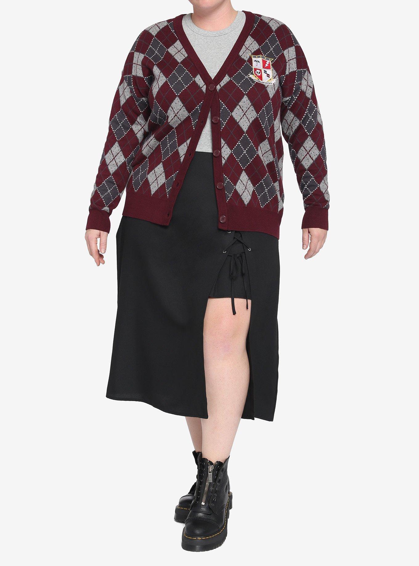 Her Universe The Umbrella Academy Oversized Crop Cardigan Plus Size Her Universe Exclusive, MULTI, alternate