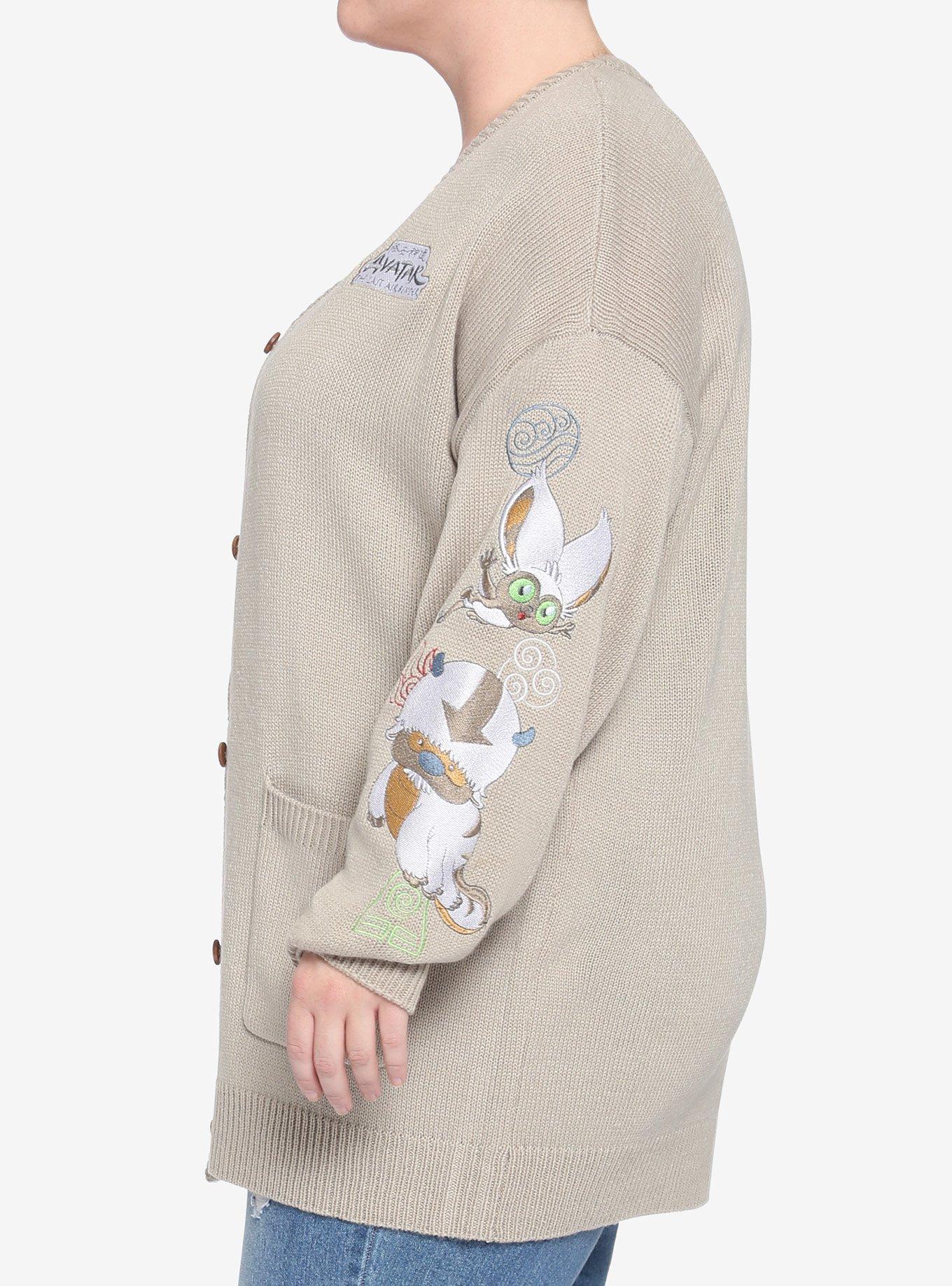 Her Universe Avatar: The Last Airbender Appa & Momo Embroidered Cardigan Plus Size Her Universe Exclusive, MULTI, alternate