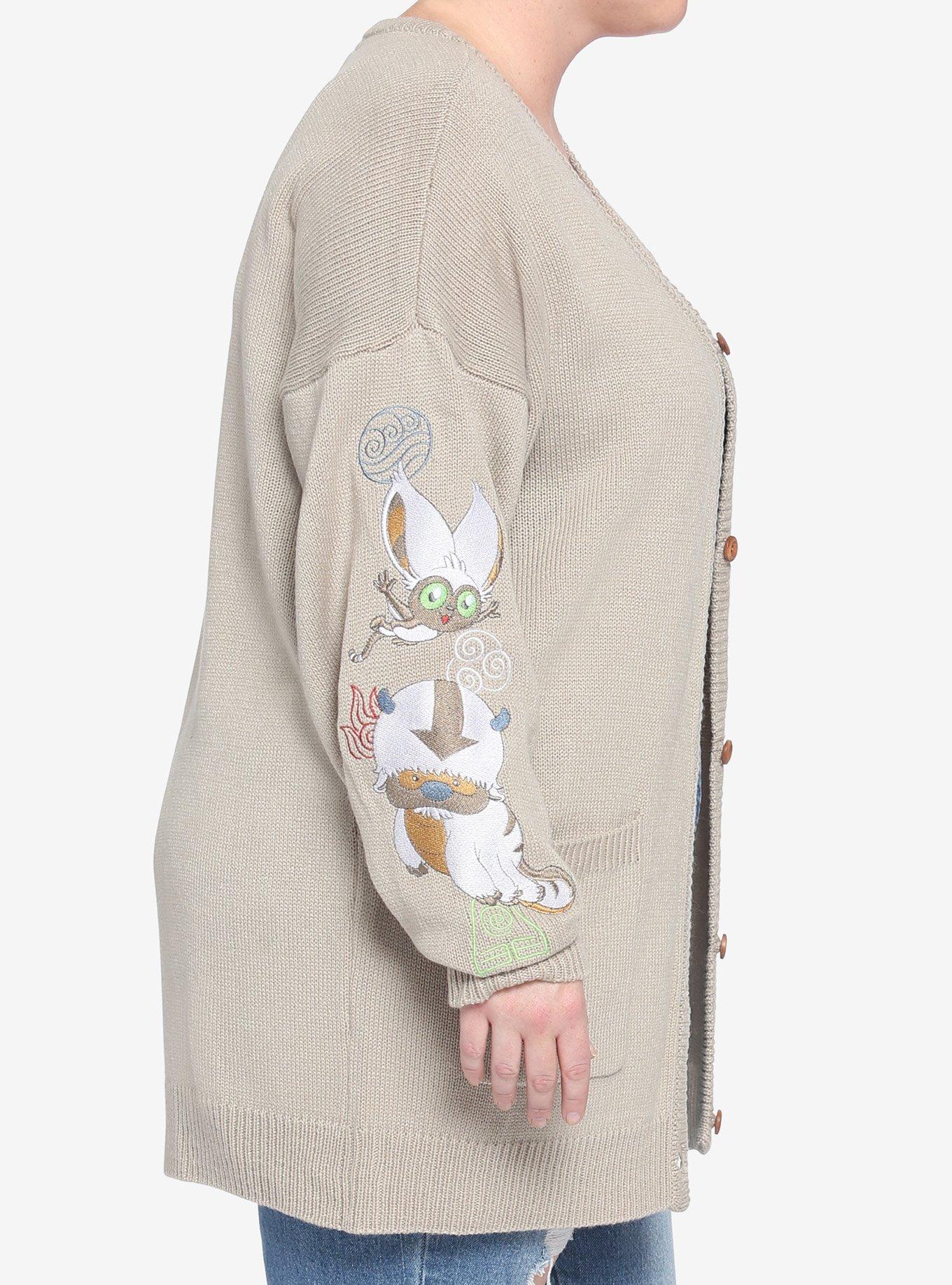 Her Universe Avatar: The Last Airbender Appa & Momo Embroidered Cardigan Plus Size Her Universe Exclusive, MULTI, alternate
