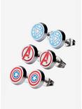 Marvel Avengers Captain America Iron Man Earring Set, , alternate