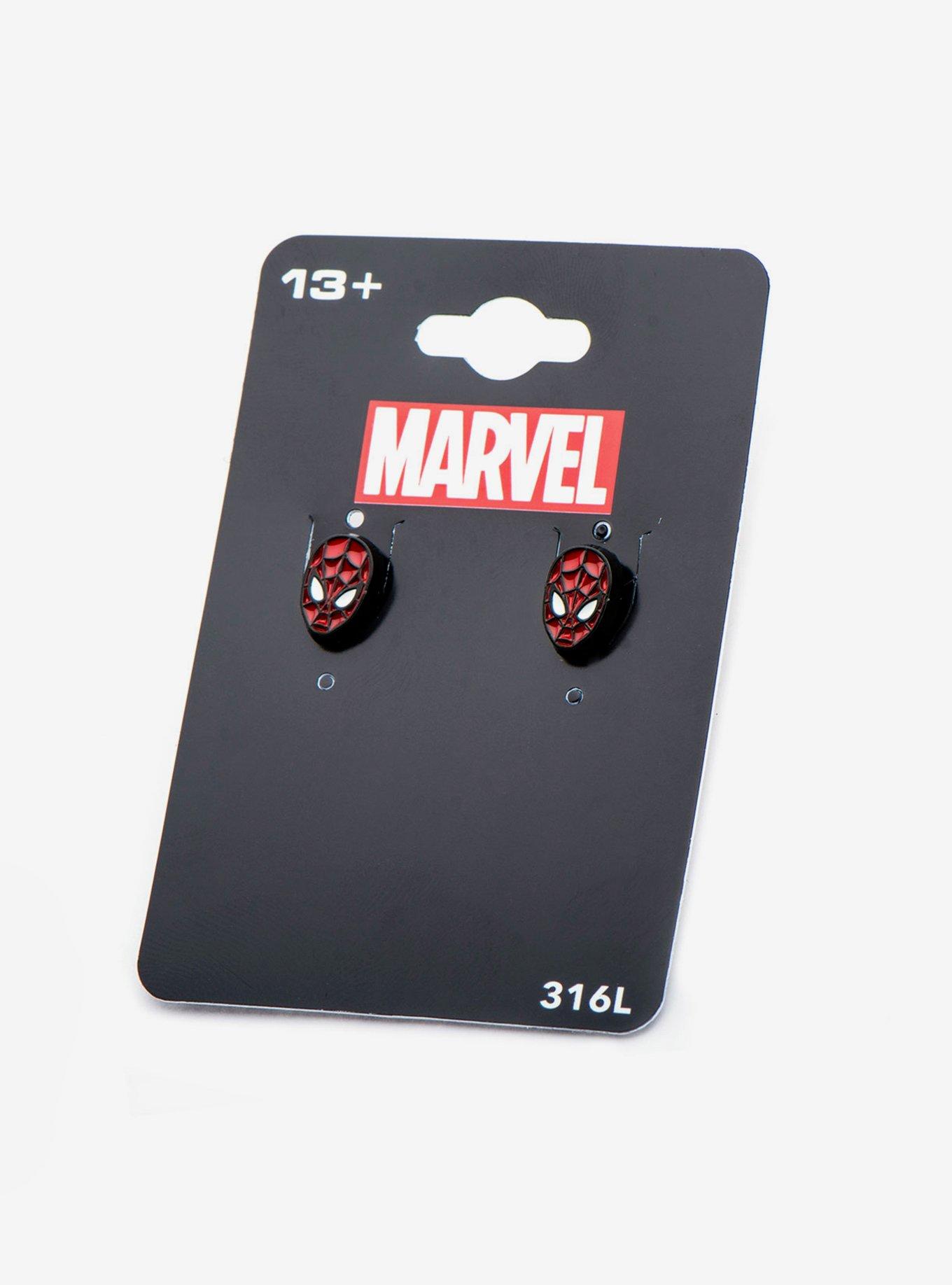 Marvel Spider-Man Face Earrings, , alternate