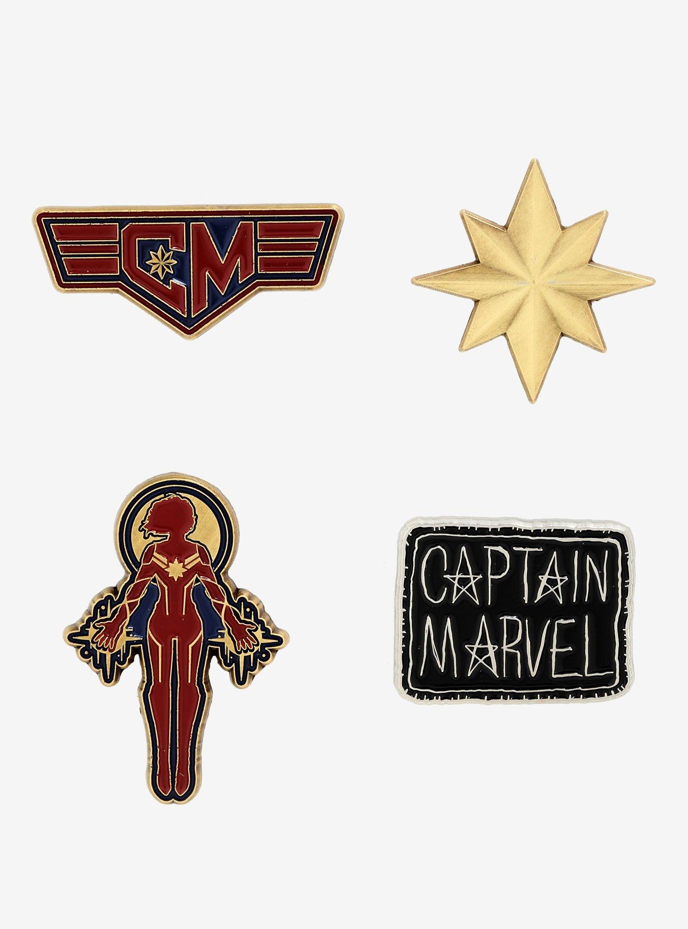Marvel Captain Marvel Enamel Pin Set, , alternate