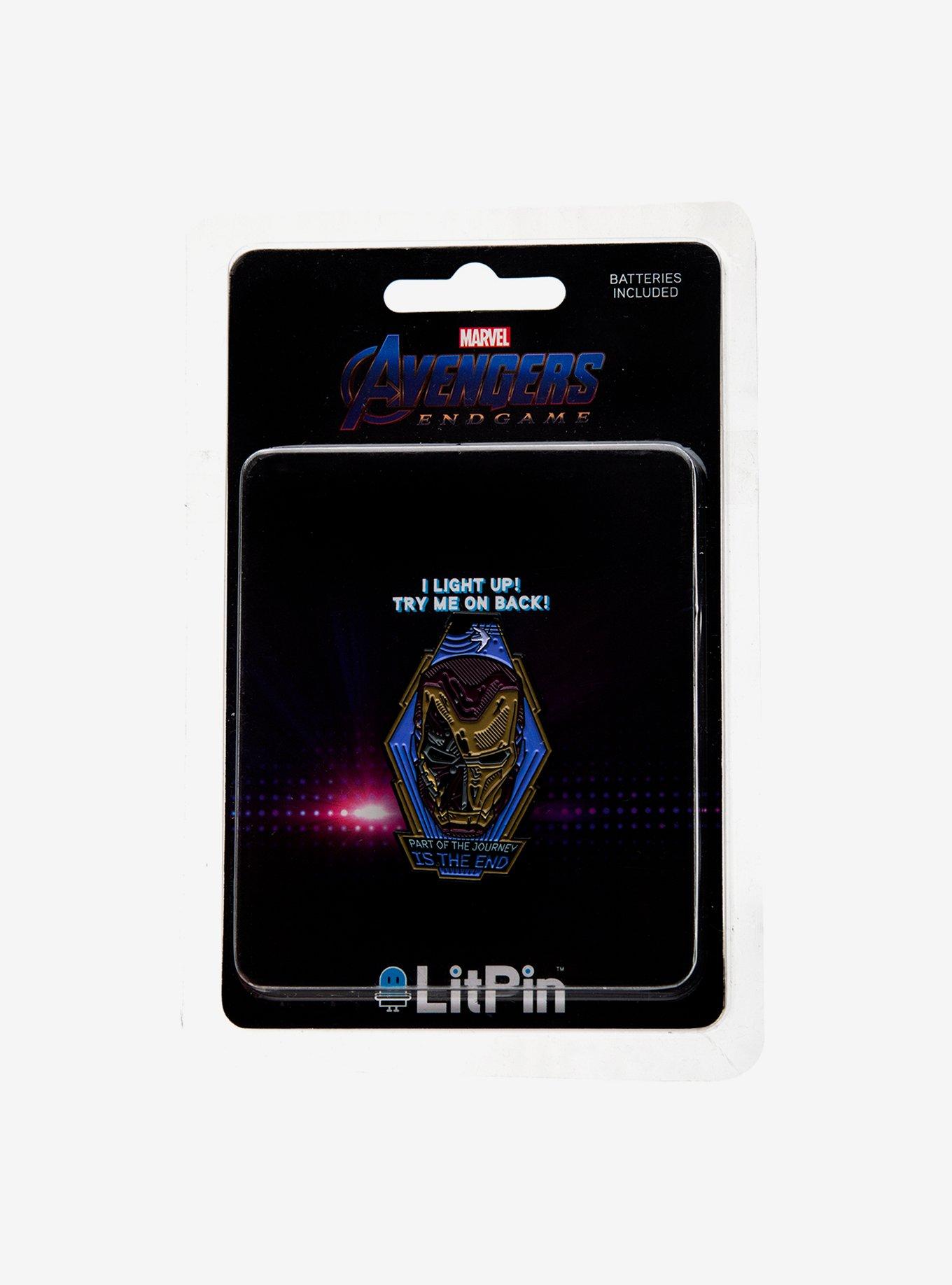 Marvel Avengers: Endgame Iron Man Light-Up Enamel Pin, , alternate