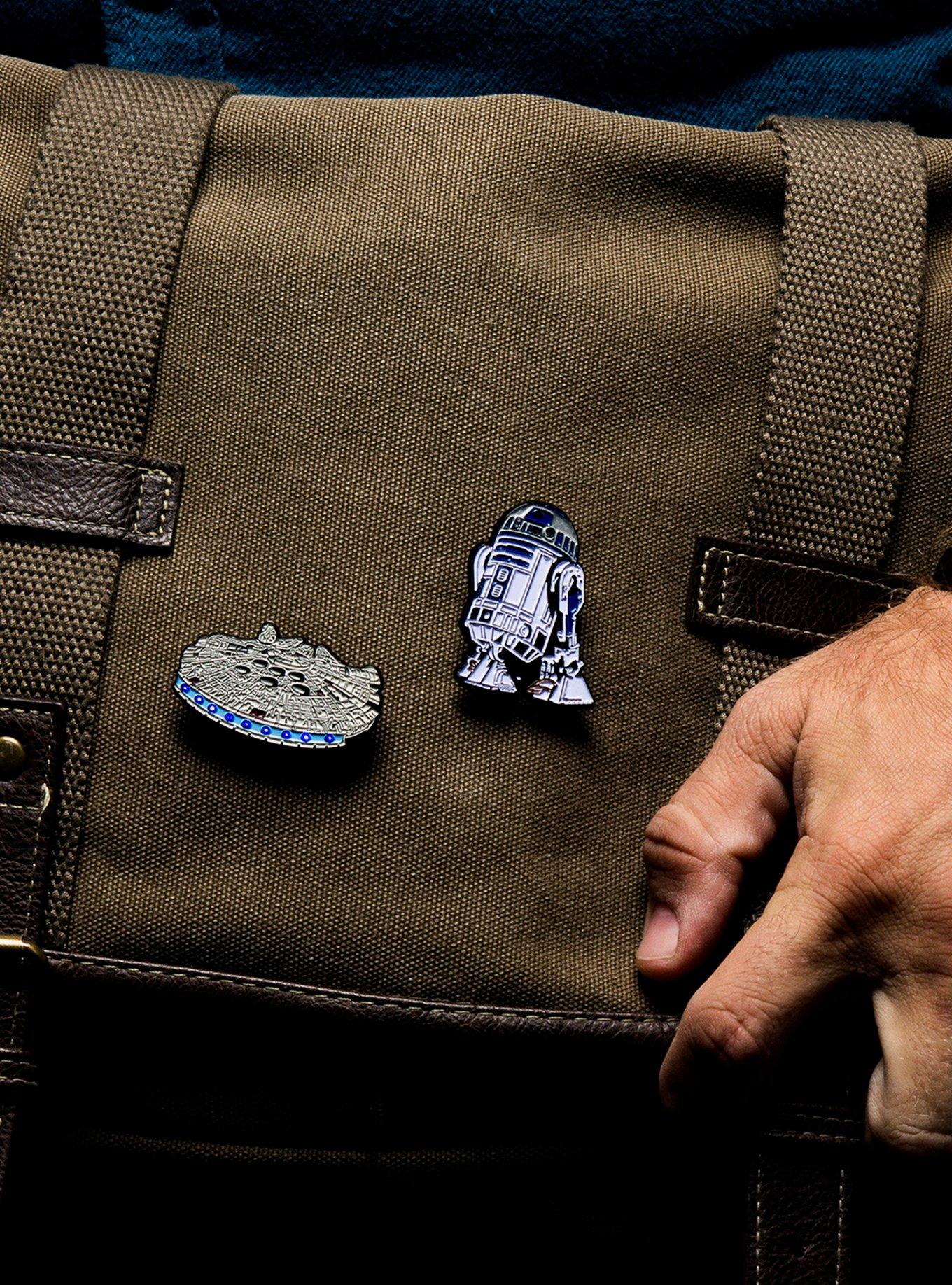 Star Wars Millennium Falcon Light-Up Enamel Pin, , alternate