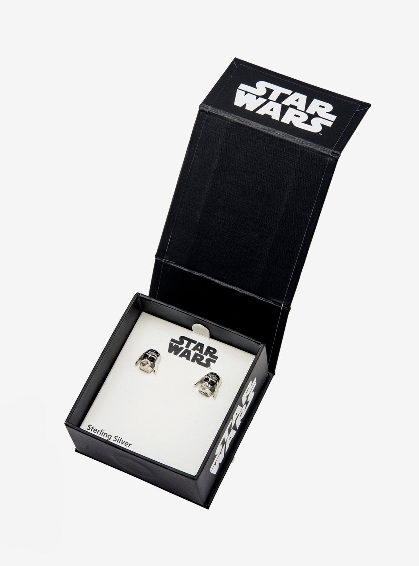 Star Wars Darth Vader Sterling Silver Stud Earrings, , alternate