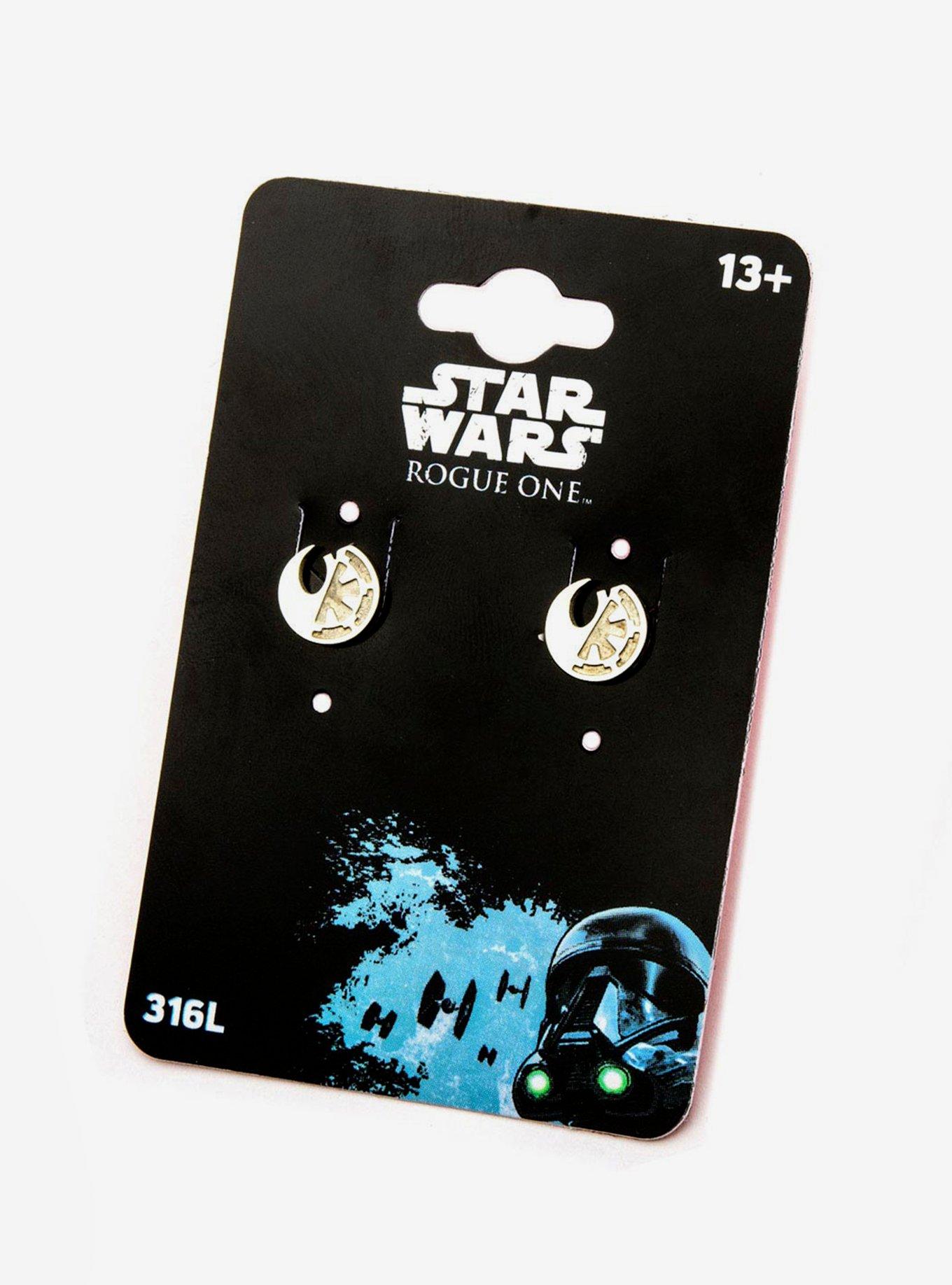 Star Wars Split Rebel Alliance & Galactic Empire Earrings, , alternate