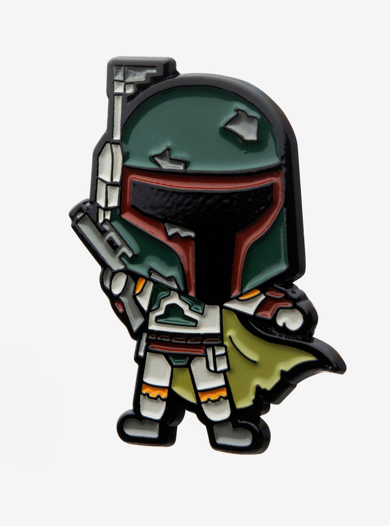 Star Wars Boba Fett Chibi Enamel Pin, , alternate