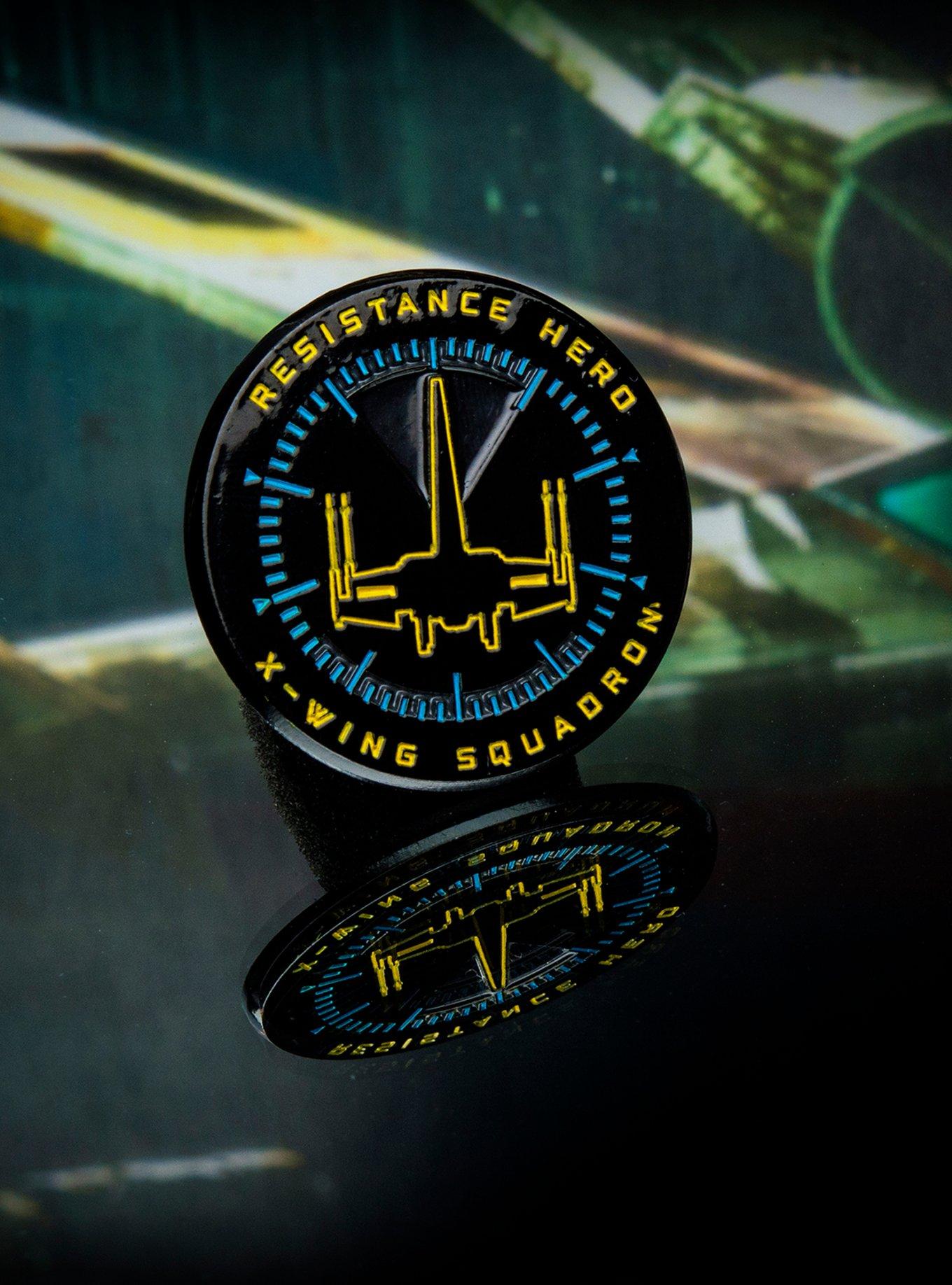 Star Wars Resistance X-Wing Gold-In-The-Dark Enamel Pin, , alternate