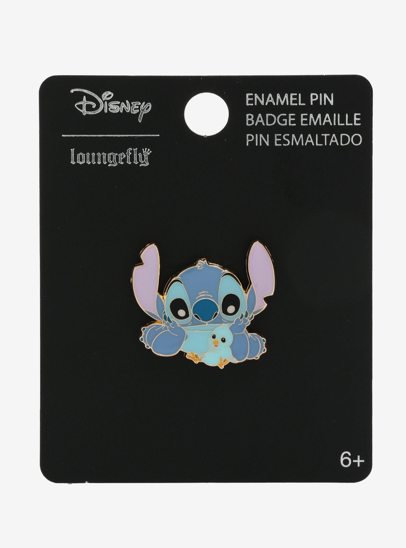 Loungefly Disney Lilo & Stitch Stitch with Blue Bird Enamel Pin - BoxLunch Exclusive, , alternate