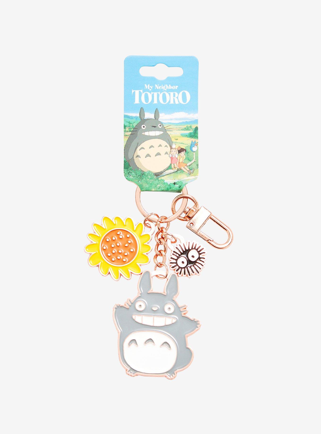 Studio Ghibli My Neighbor Totoro Soot Sprite & Flower Enamel Keychain - BoxLunch Exclusive, , alternate