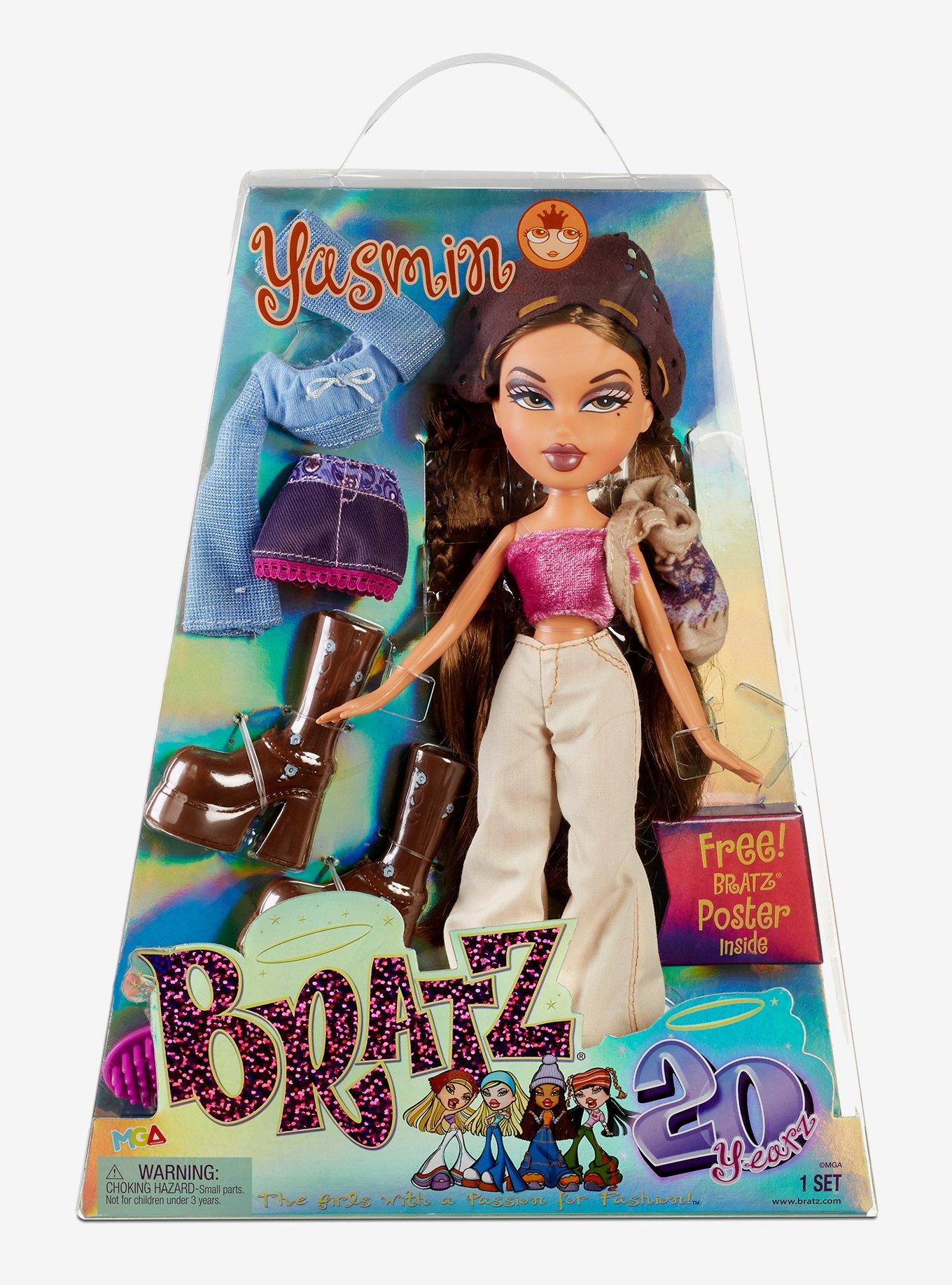  Bratz 20 Yearz Special Anniversary Edition Original Fashion  Doll Yasmin with Accessories and Holographic Poster, Collectible Doll