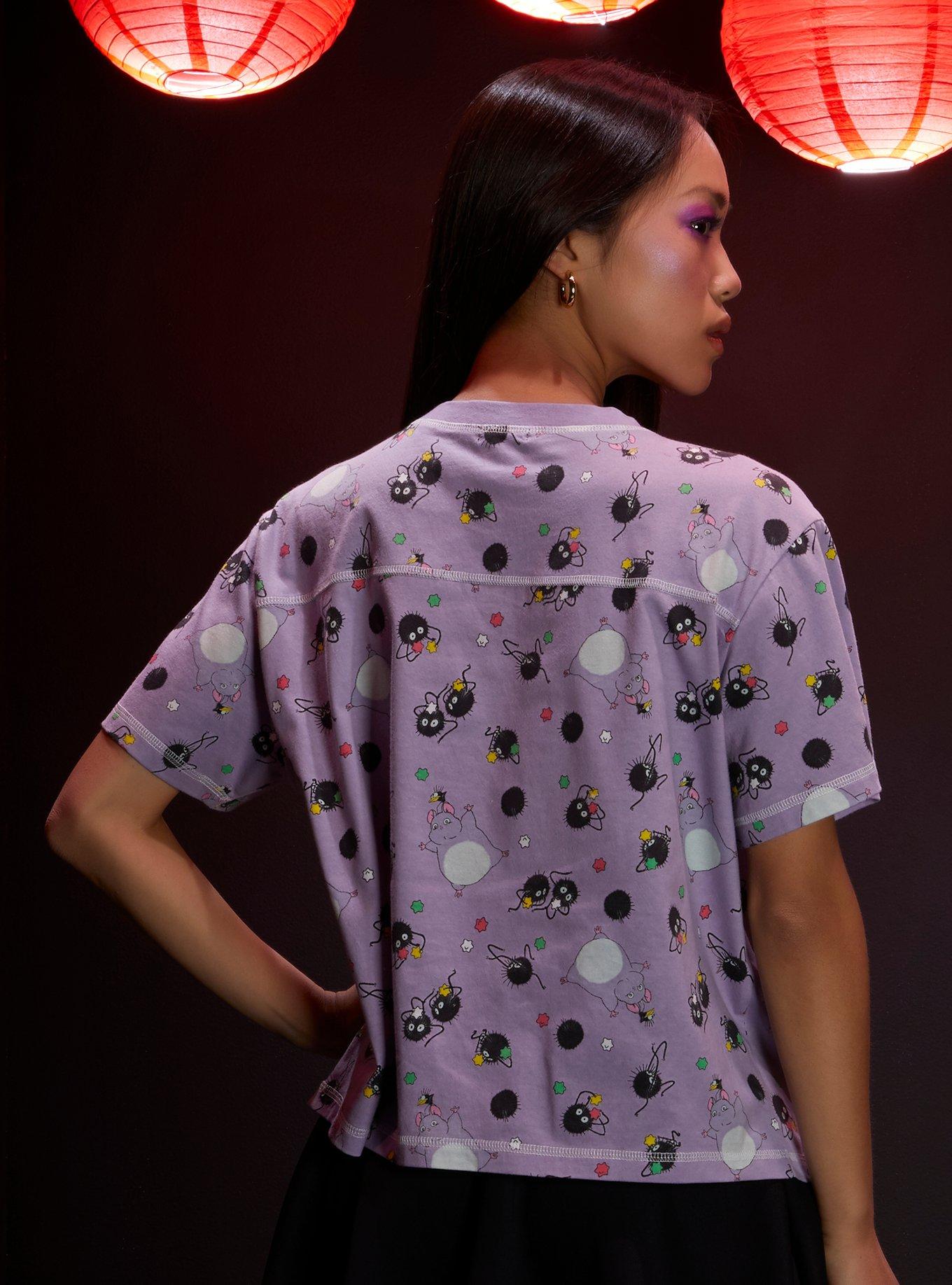 Studio Ghibli Spirited Away Soot Sprites & Baby Boxy Crop T-Shirt, MULTI, alternate
