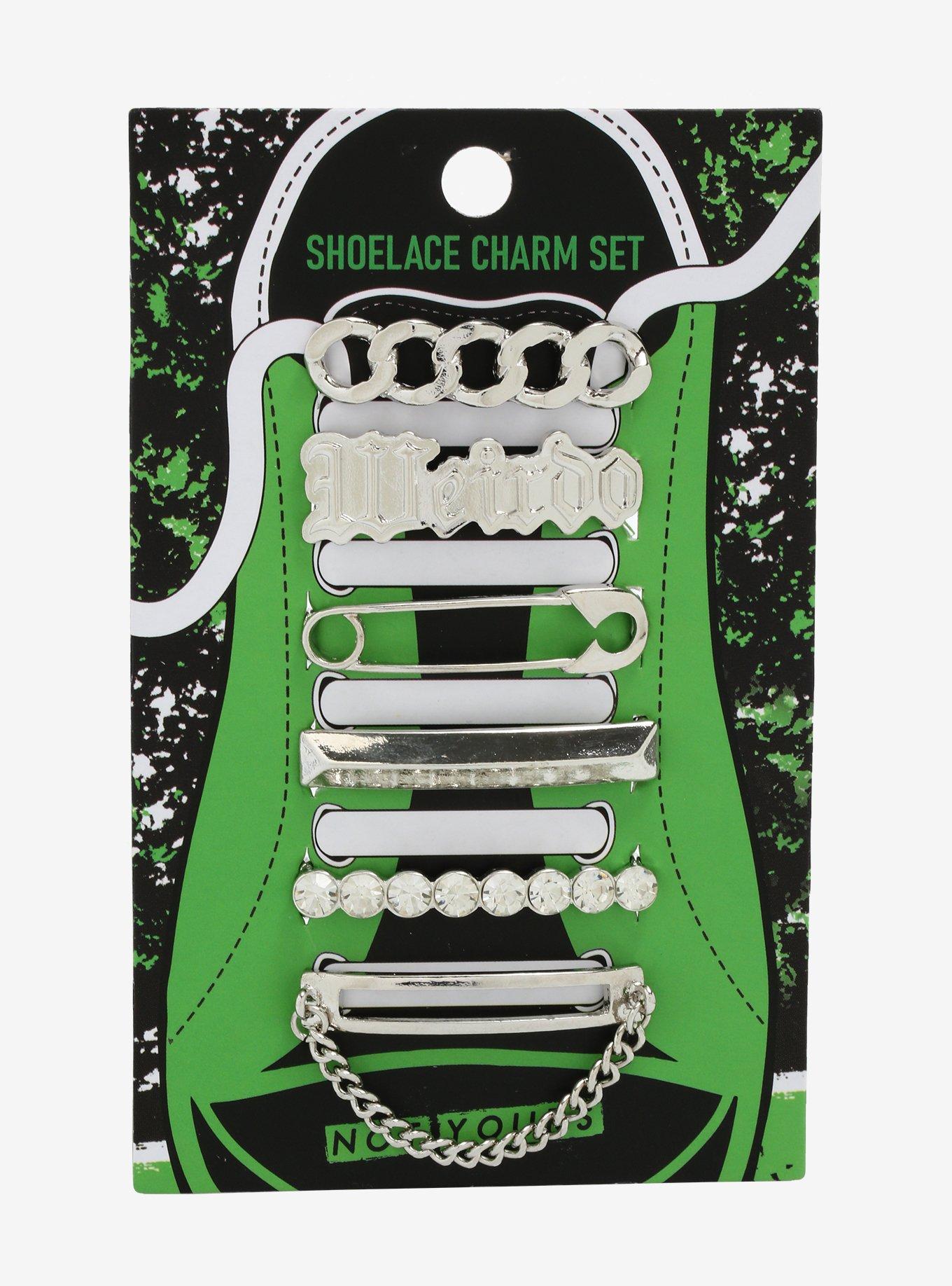 Weirdo Safety Pin Shoelace Charm Set, , alternate