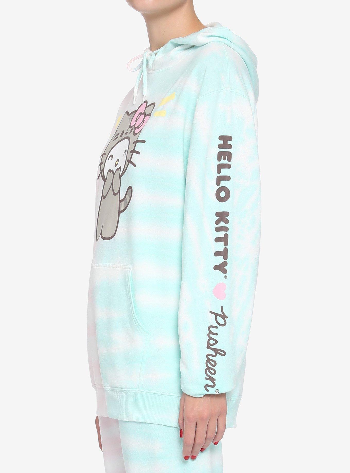 Hello Kitty X Pusheen Split Tie-Dye Girls Hoodie, MULTI, alternate