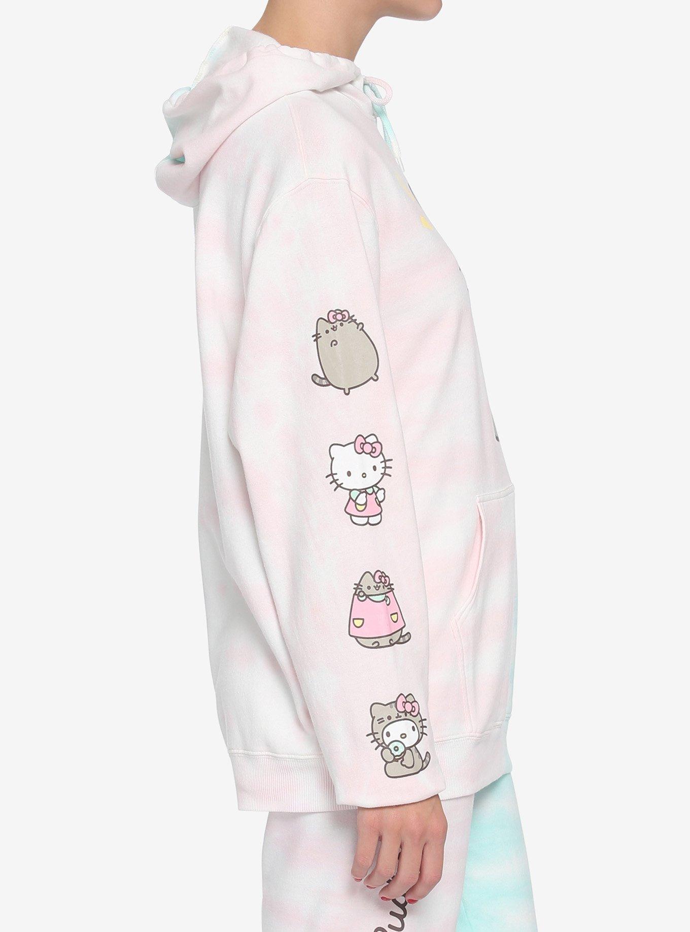 Hello Kitty X Pusheen Split Tie-Dye Girls Hoodie, MULTI, alternate