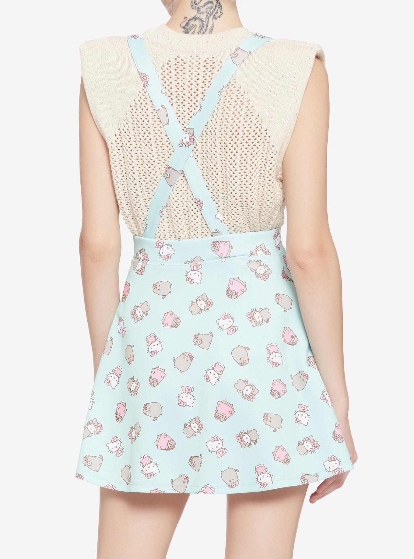 Hello Kitty X Pusheen Suspender Skirt, MULTI, alternate