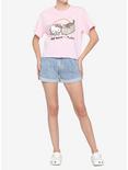 Hello Kitty X Pusheen Pink Rainbow Girls Crop T-Shirt, MULTI, alternate