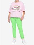 Hello Kitty X Pusheen Pink Rainbow Girls Crop T-Shirt Plus Size, MULTI, alternate