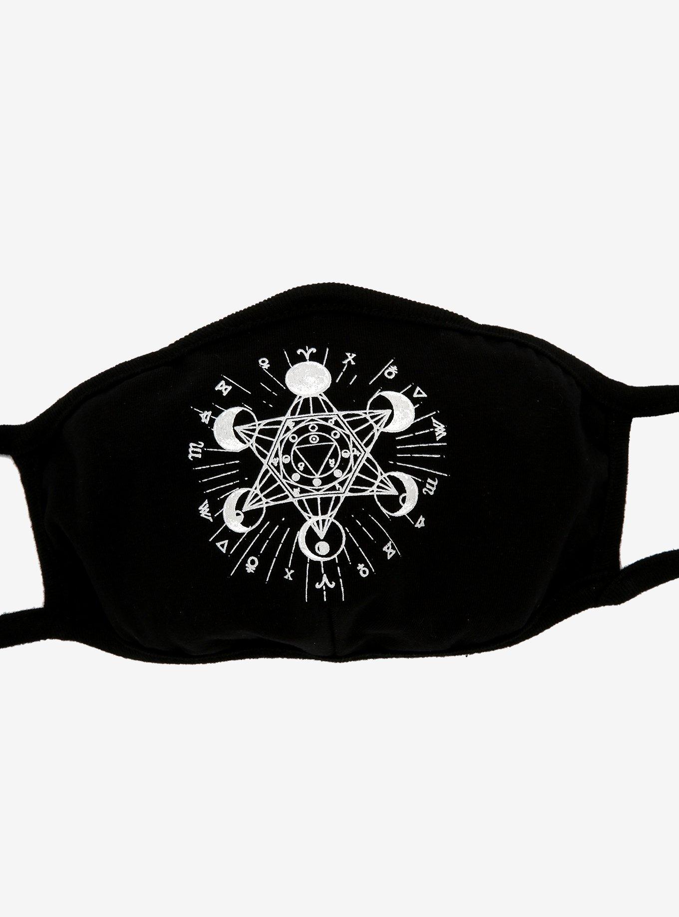 Celestial Moon Phase Fashion Face Mask, , alternate