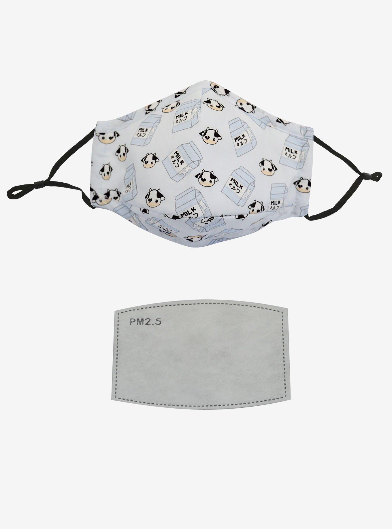 Milk & Cow Adjustable Fashion Face Mask With Filter & Filter Pocket, , alternate