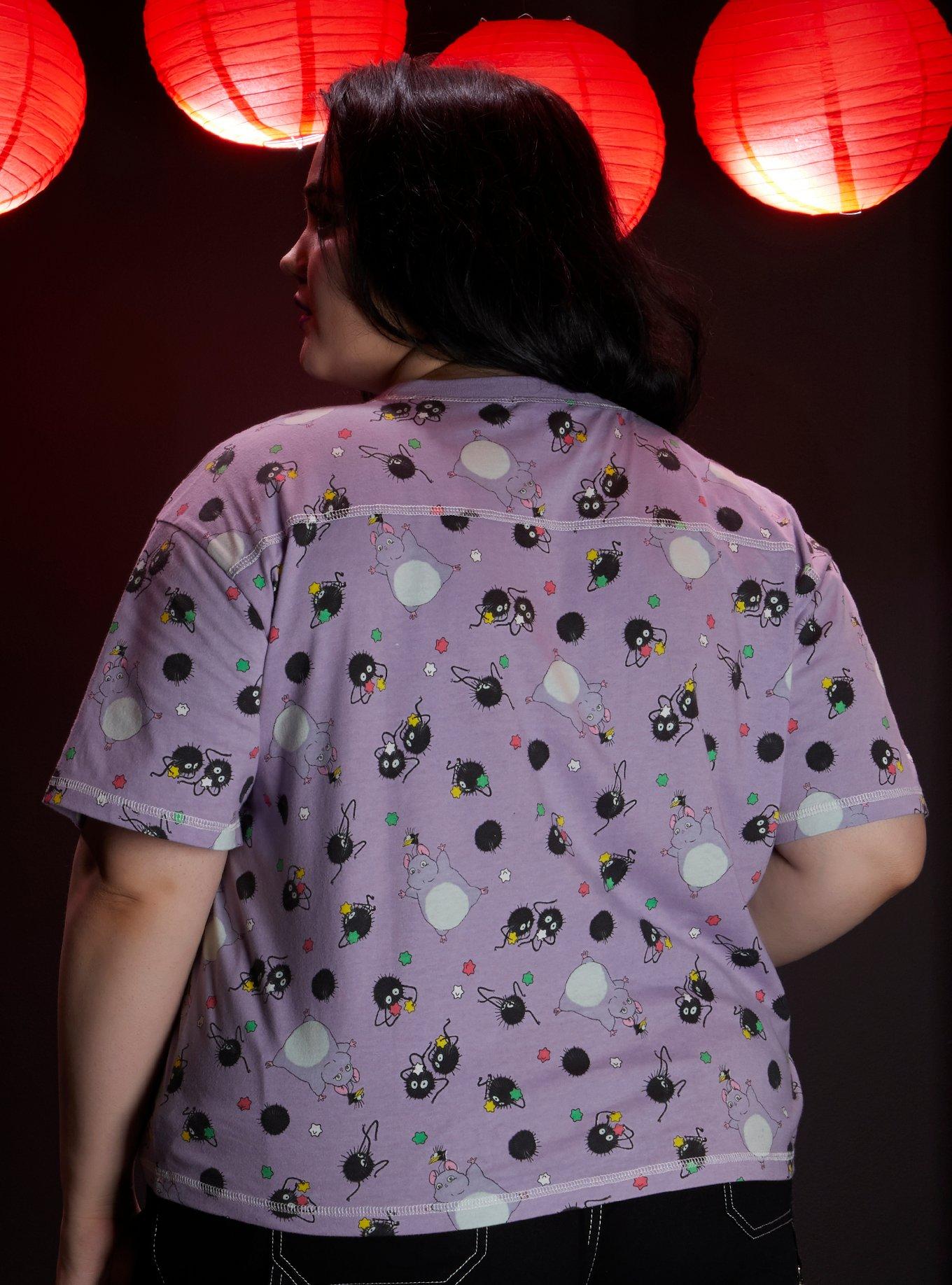 Studio Ghibli Spirited Away Soot Sprites & Baby Girls Boxy Crop T-Shirt Plus Size, MULTI, alternate
